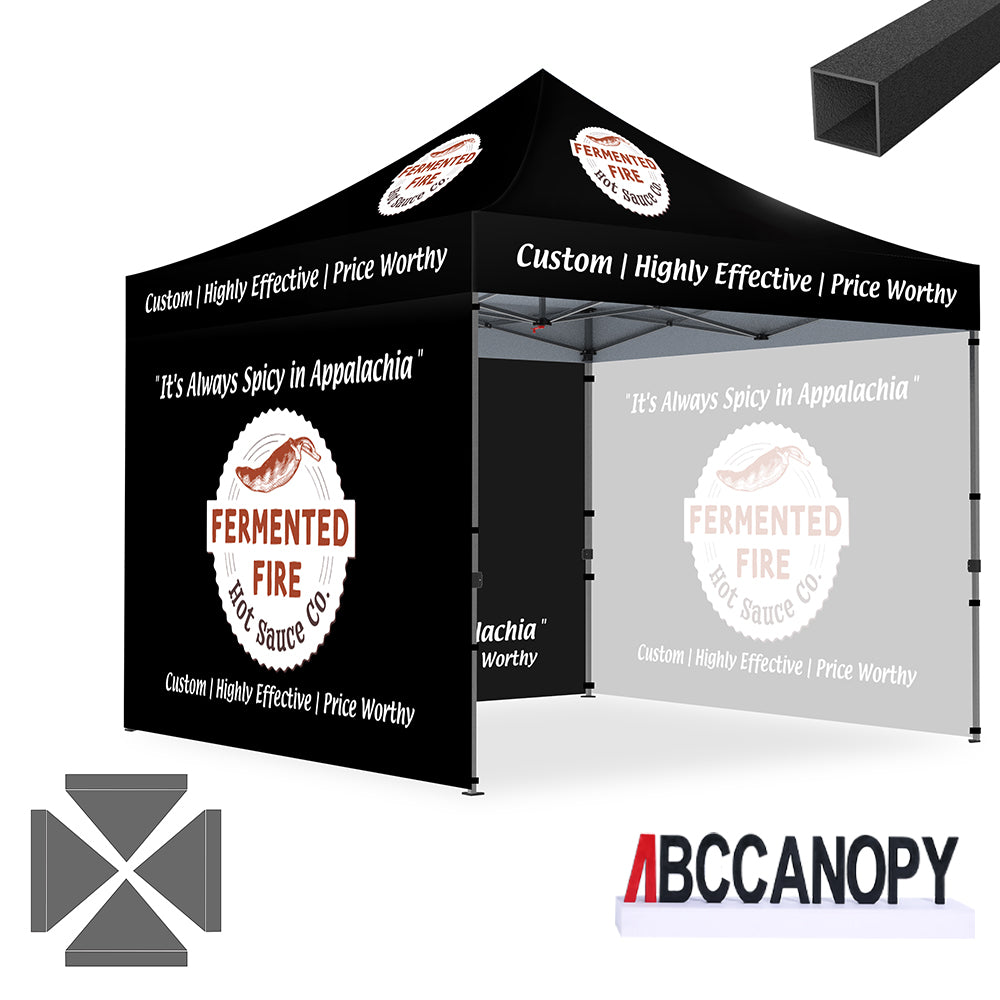 ABCCANOPY 10x10/10x15/10x20 Custom Canopy Tent - Heavy Duty Commercial Pop Up Shelter for Outdoor Events, Farmers Markets & Trade Shows