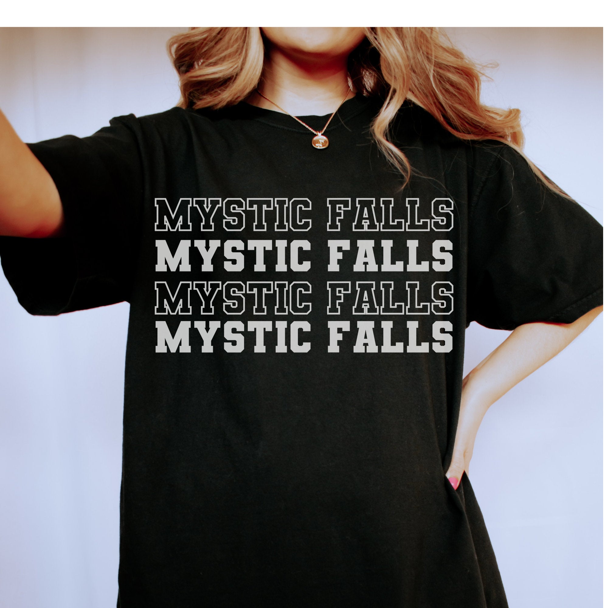 Vampire Diaries TVD Damon Salvatore & Stefan Salvatore T-Shirt - Mystic Falls Merchandise - Perfect Gift for TVD Fans - Wear to Conventions, Halloween & TV Show Marathons