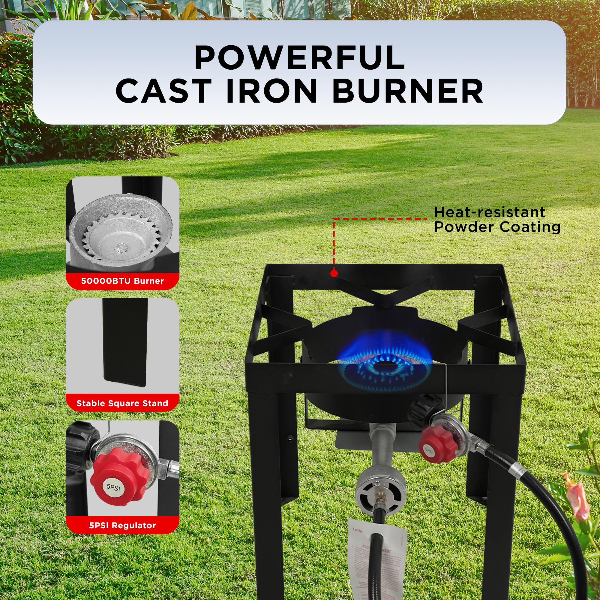 Red Mountain Valley 30 & 10 Quart Outdoor Propane Turkey & Fish Fryer Set with Basket - 50,000 BTU Burner for Deep Frying & Seafood Boiling - Perfect for Backyard BBQs, Camping & Outdoor Cooking Parties