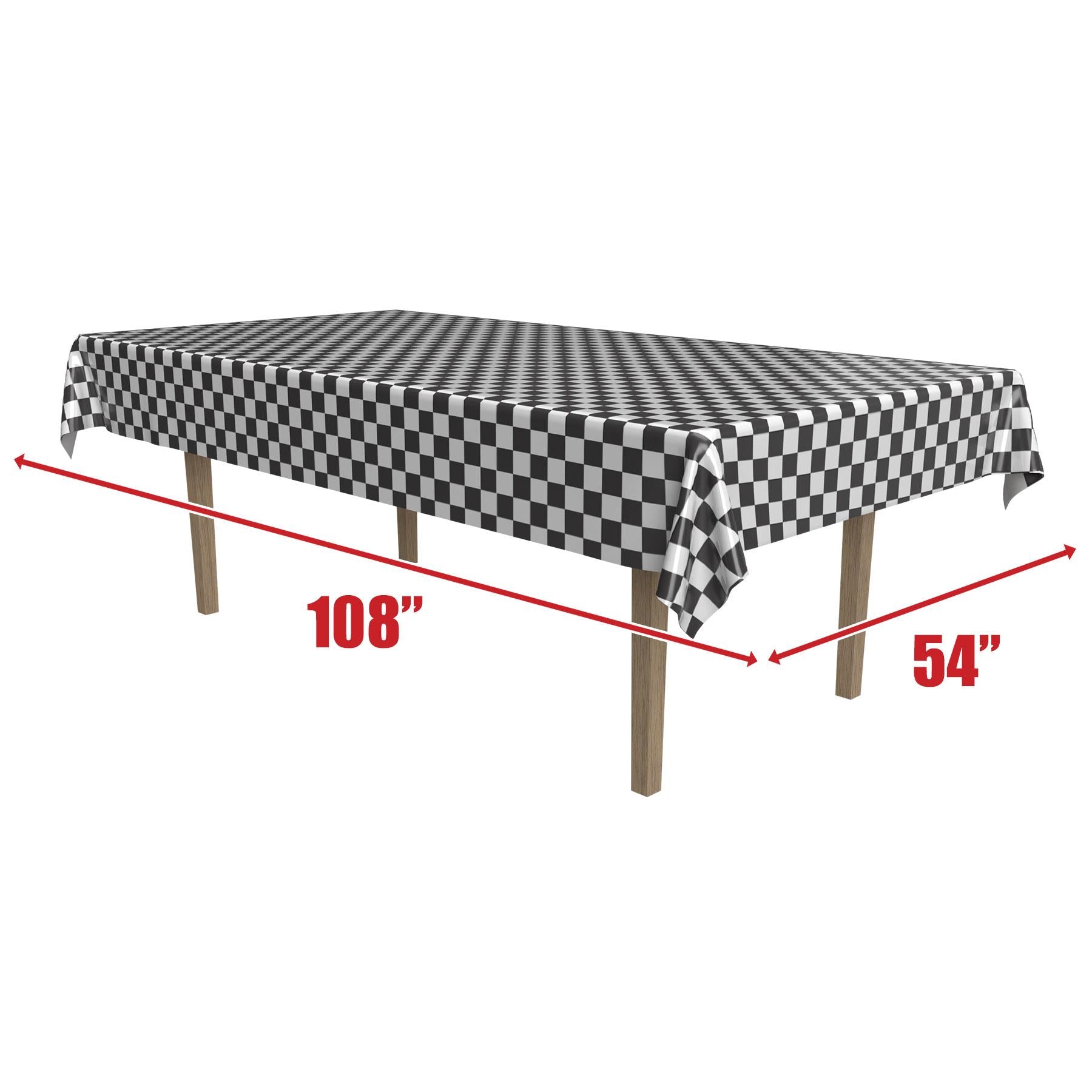 Beistle 12-Pack Checkered Party Table Covers - Red and White Classic Design for Birthday, Wedding, Picnic & Holiday Decorations