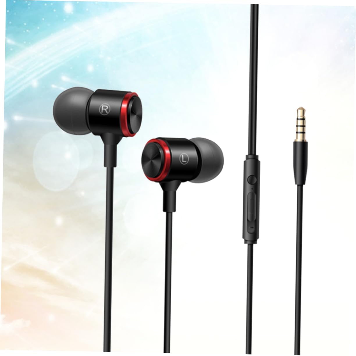 Mikikit 3-Piece High Fidelity Metal In-Ear Wired Earphones with Enhanced Bass - Noise Isolating Earbuds for Computer, Smartphone, Gaming & Music Listening