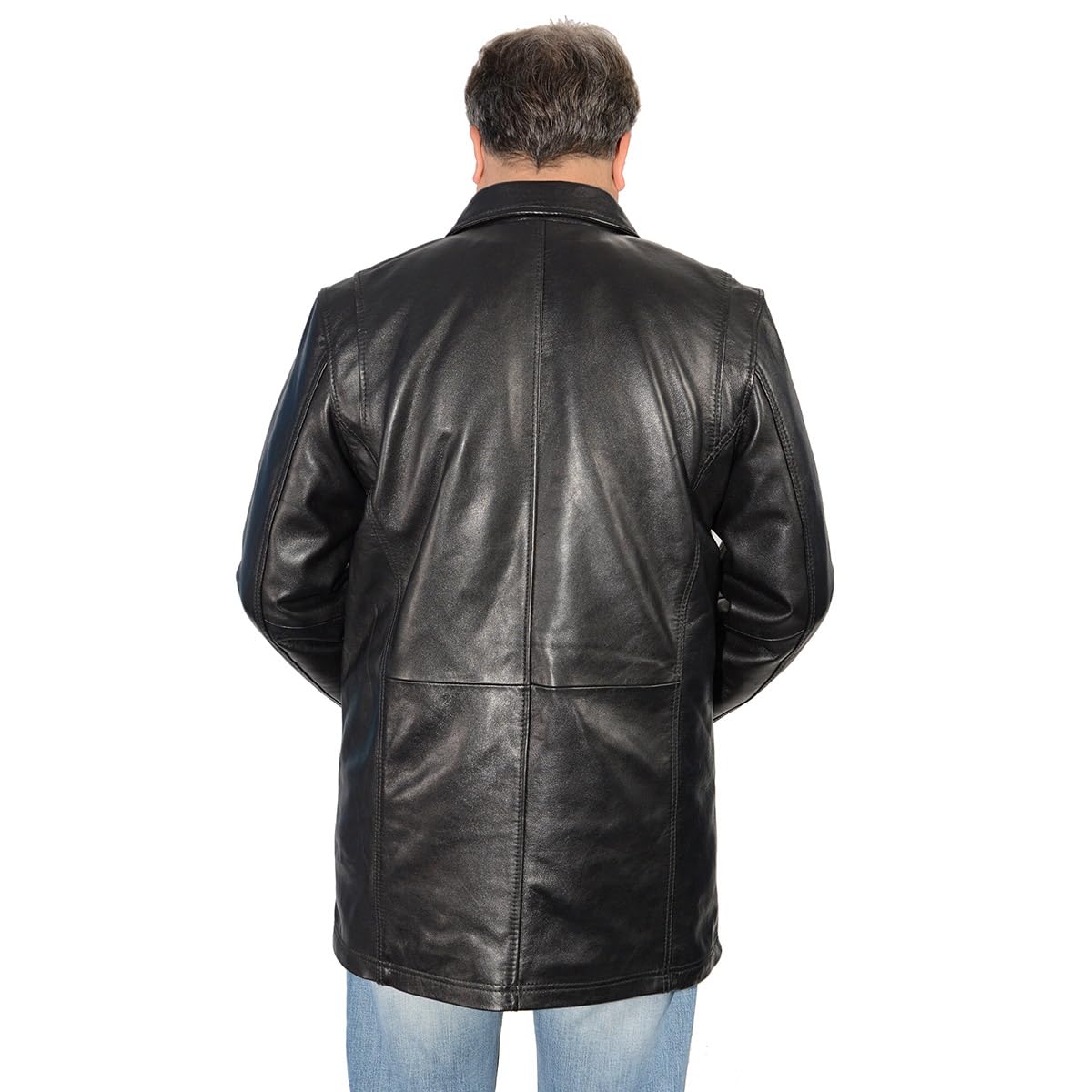 Milwaukee Leather SFM1820 Men's Classic 'JD' Black Lambskin Leather Jacket with Zipper Closure - Stylish Motorcycle & Casual Wear for Everyday Outings