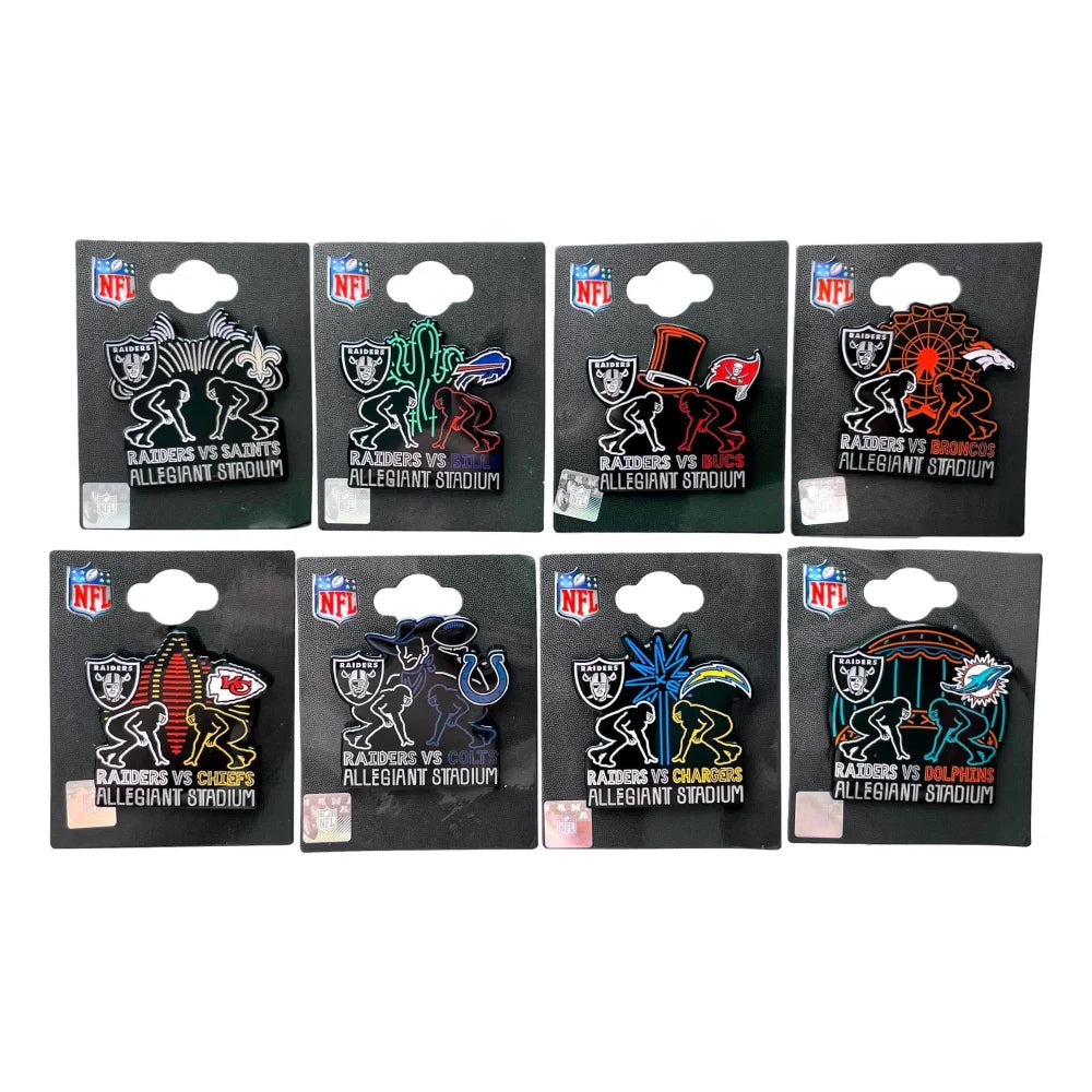 Las Vegas Raiders 2020 Inaugural Season Limited Edition Complete Game Pin Set - Perfect for NFL Fans, Collectors & Memorabilia Displays