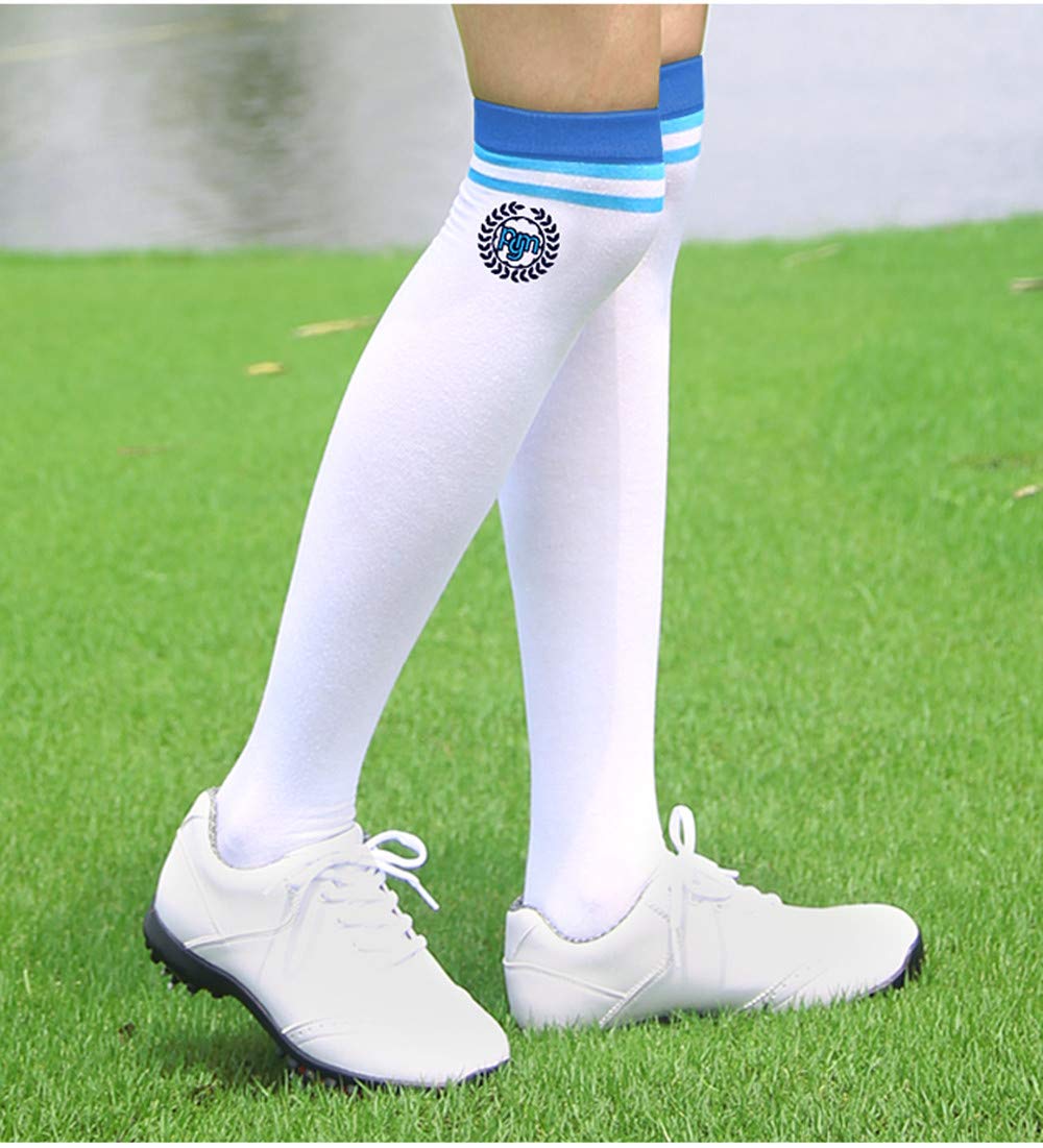 KINGZHUO Women's Golf Sun Protection Pants - Cotton Comfortable Over Knee Leggings & Cooling Socks for Golf, Outdoor Sports - Breathable UPF 50+ (46-55cm) - Perfect for Summer Golfing, Hiking, and Outdoor Activities