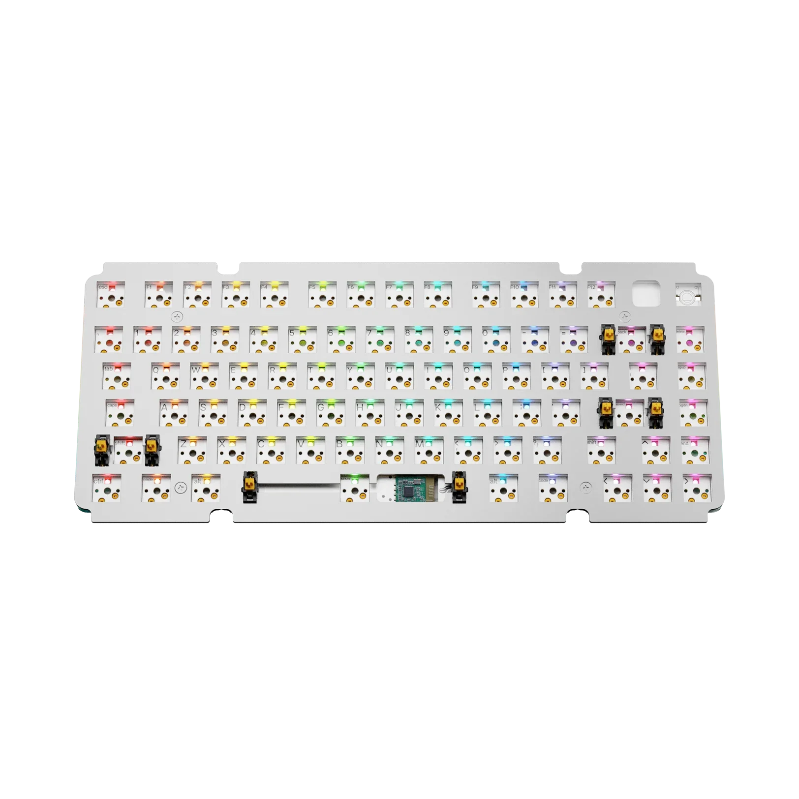 GMMK 3 75% ANSI Mechanical Keyboard Switch Plate - Silver Aluminum Replacement Part for Custom Gaming & Typing Setup