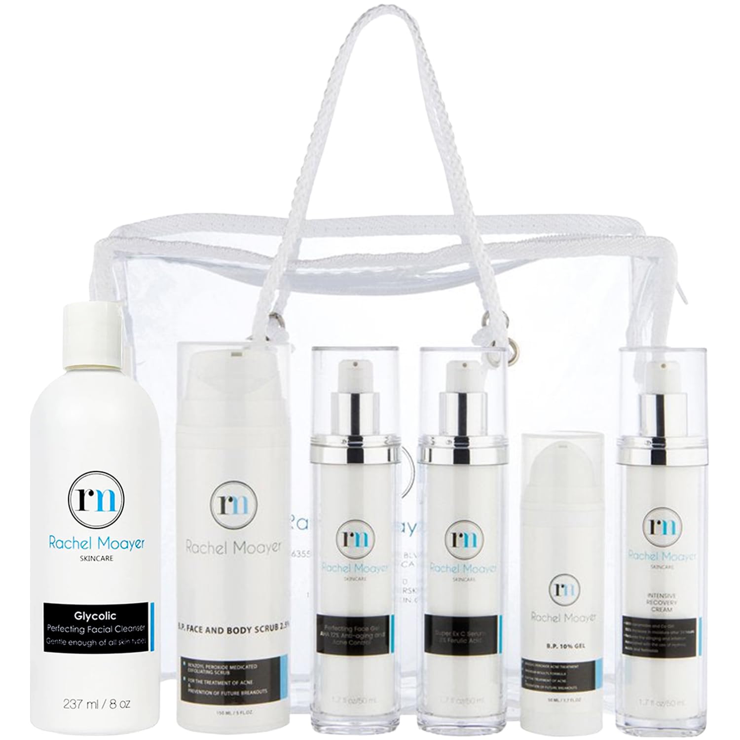 Rachel Moayer Skincare Kit for Oily Skin - Cleanser, Vitamin C Serum & Acne Treatment for Clear, Youthful Skin at Home