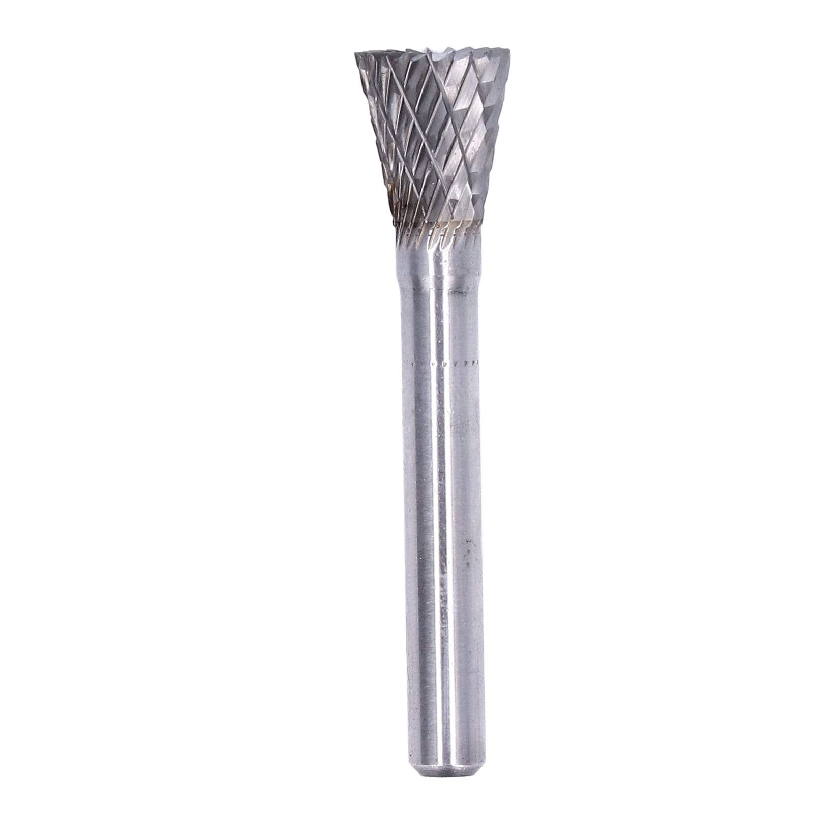 YG8 Alloy Double Cut Die Grinder Bits - Inverted Cone Burr File & N Shape End Mills for Metalworking, Wood Carving & DIY Projects | High-Speed Rotary Tools for Precision Grinding & Shaping