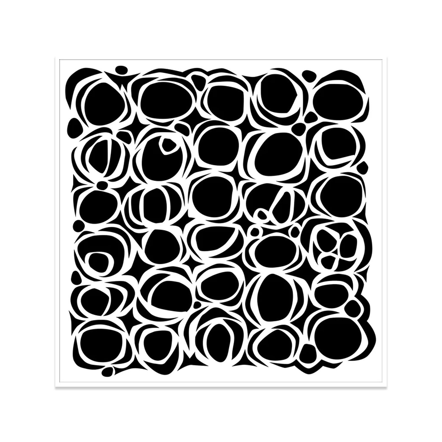Mixed Media Stencil - Nested Circles 6x6 Inch for DIY Crafts, Scrapbooking & Home Decor | Reusable Art Template
