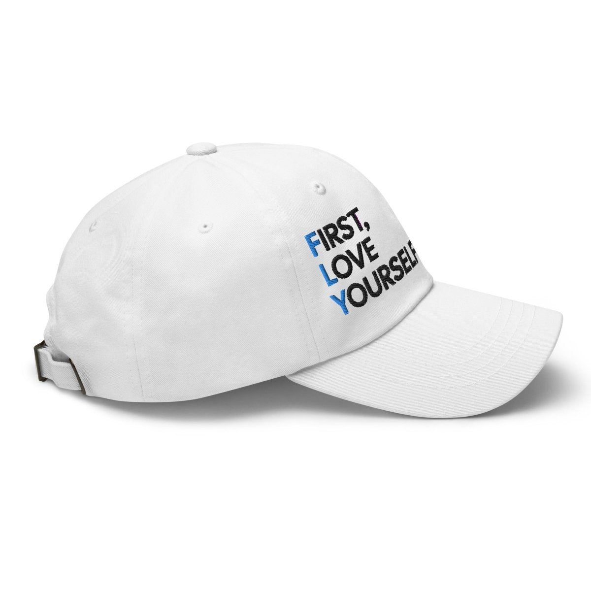 First, Love Yourself Embroidered Dad Hat - Trendy Adjustable Baseball Cap for Men & Women - Perfect for Outdoor Activities, Casual Wear & Street Fashion