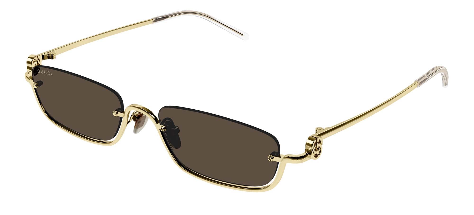 Gucci GG Upside Down Super Narrow Sunglasses for Women - Luxury Designer Shades for Summer, Beach & Outdoor Activities