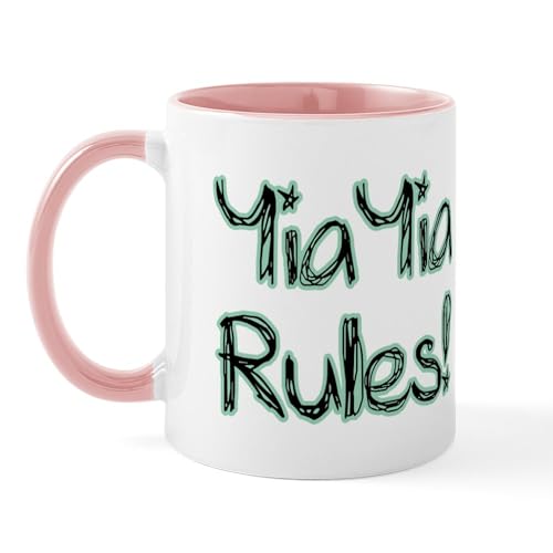 White/Pink Inside - Yiayia Rules! Mug