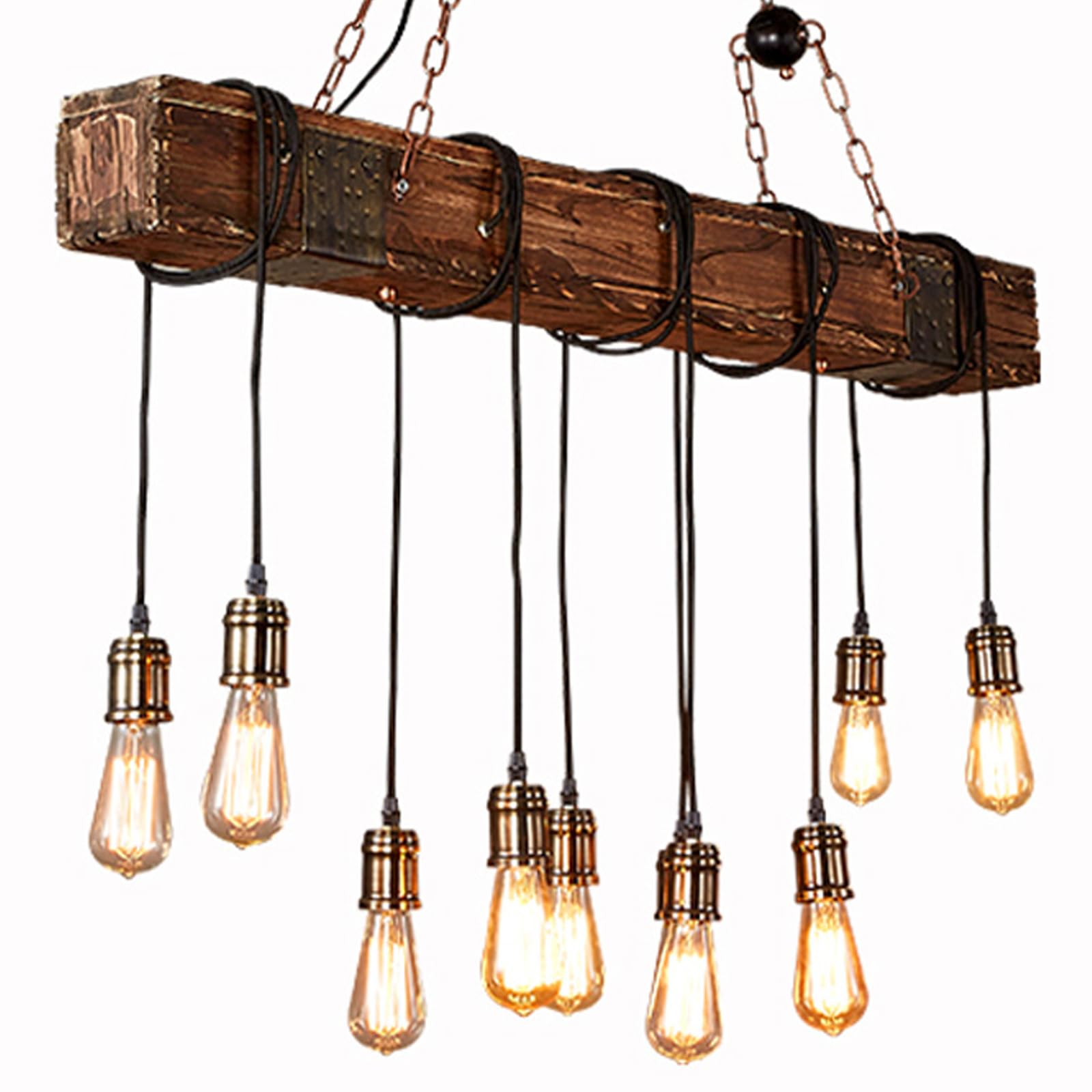 TFCFL Vintage Industrial Pendant Light - Retro Ceiling Fixture & Farmhouse Chandelier for Dining Room, Kitchen Island, Bar and Cafe Lighting | Durable Metal Cage Design with Edison Bulb Compatibility