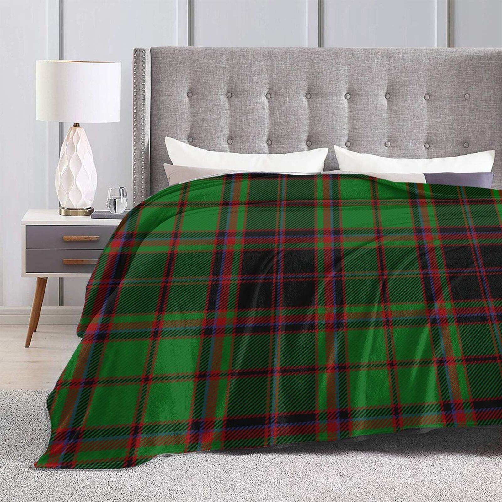 Buchan Clan Tartan Throw Blanket - Ultra Soft Flannel Blanket for Warmth | Cozy Bed, Sofa & Couch Blanket | Perfect for Home Decor, Gift Giving & Winter Snuggling