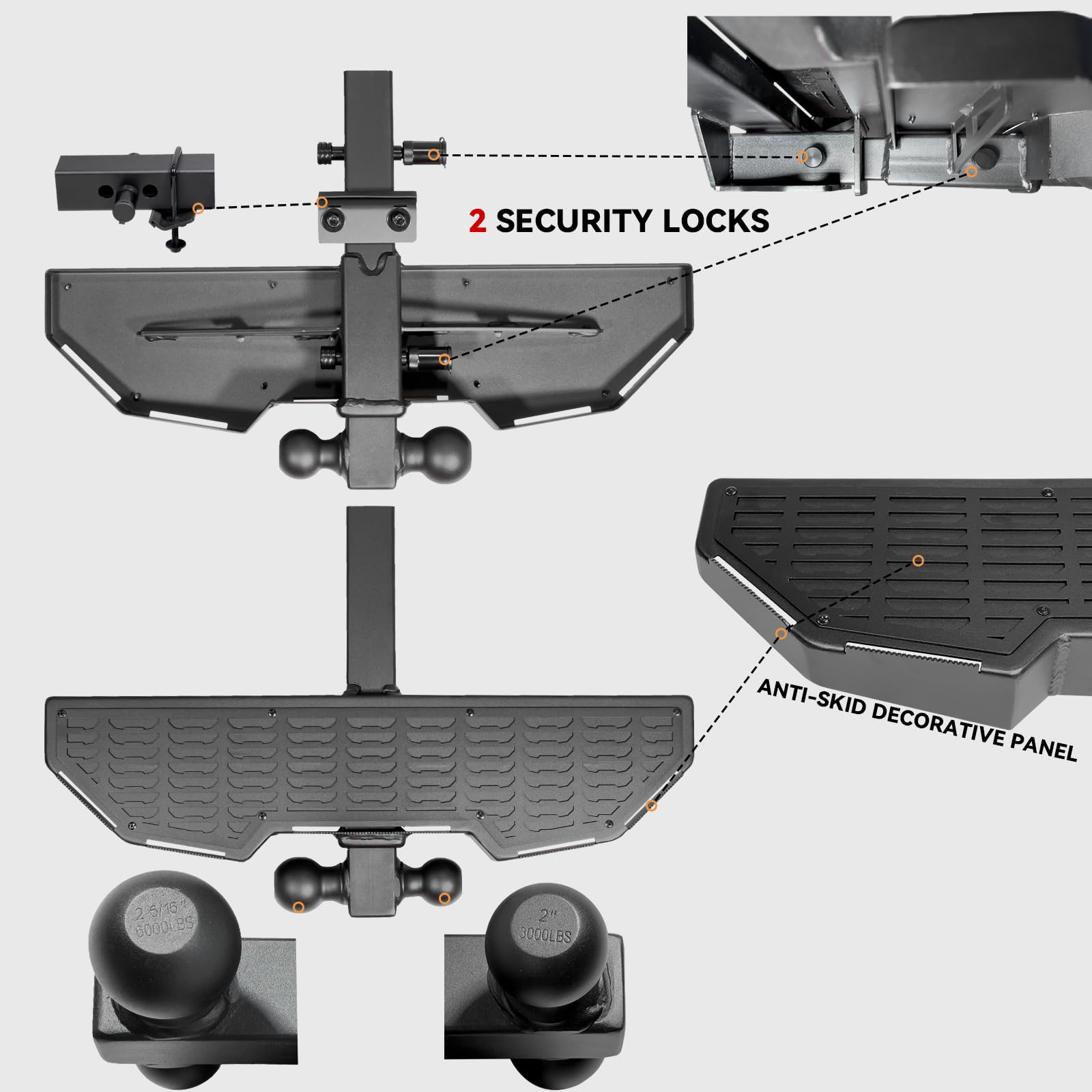 2 Inch Hitch Step with 2