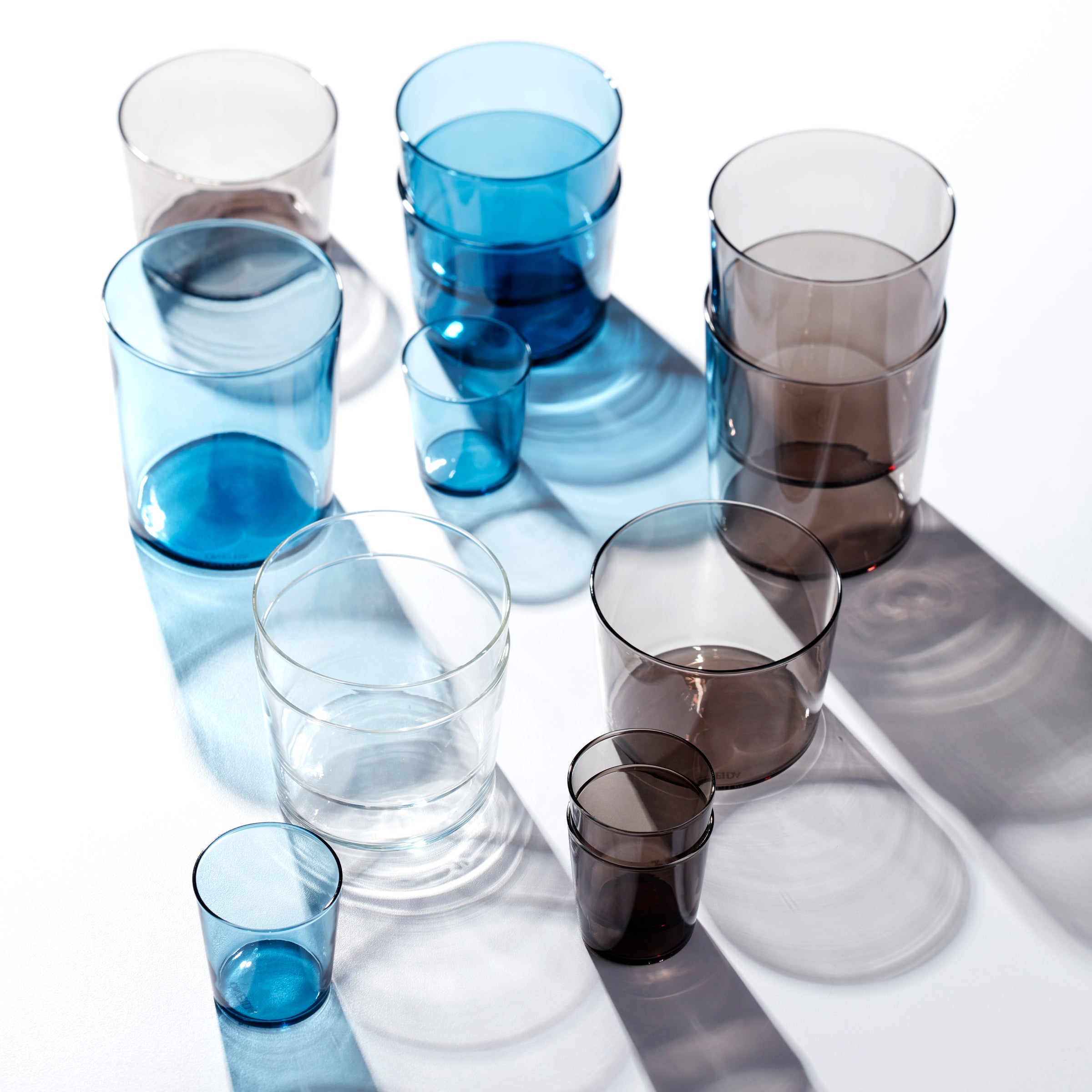 Stackable Smoke Shot Glasses Set of 6 - Premium Glass Shooter Cups for Whiskey, Tequila & Cocktails - Perfect for Parties, Bars & Home Entertaining