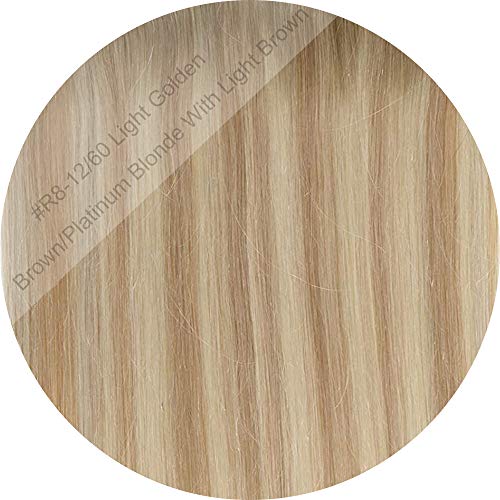 #R8-12/60A Light Golden Brown Mixed With Platinum Blonde