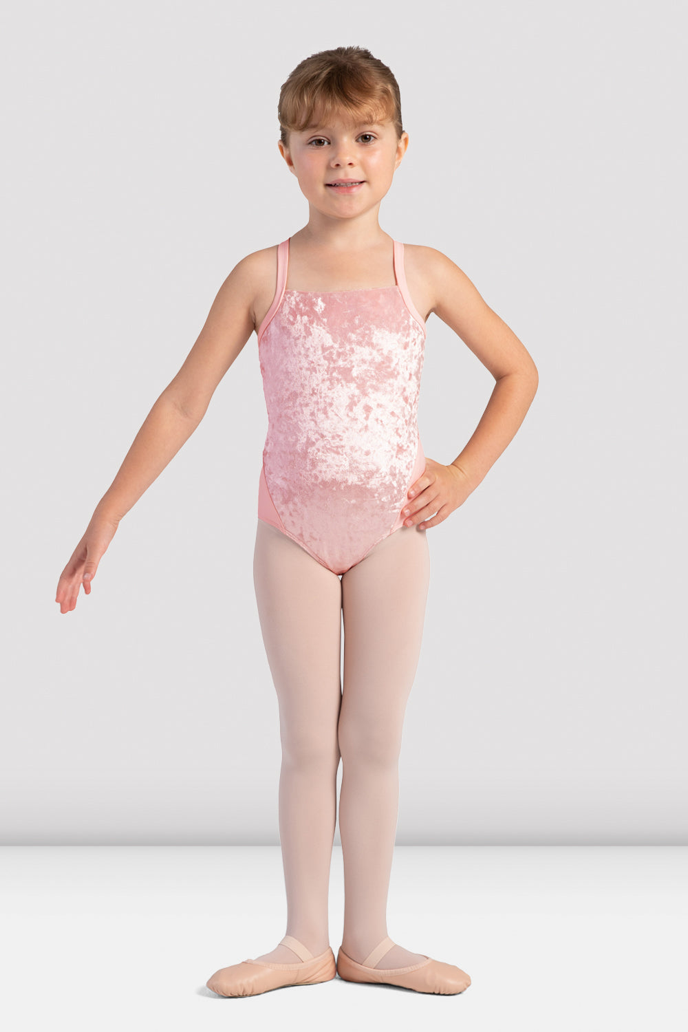 Pippa Velvet Camisole Leotard for Girls - Soft Stretchy Dance Leotard for Ballet, Gymnastics & Performance