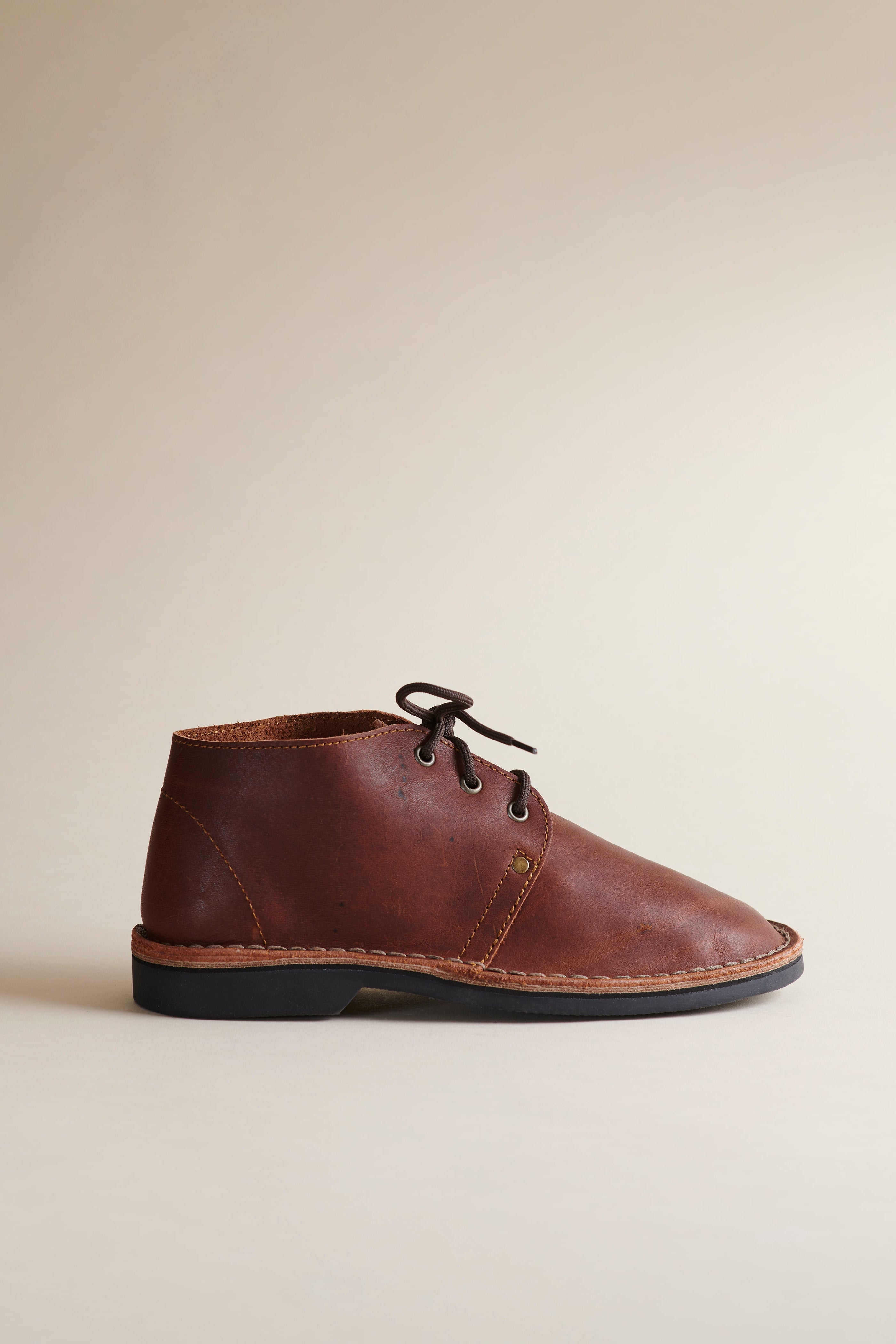 Erongo Vellies Handmade Nutmeg Distressed Leather Shoes - Comfortable & Durable Footwear for Outdoor Adventures, Travel & Casual Wear