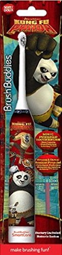 Electric Toothbrush for Kids - Kung Fu Panda 3 Themed Children's Oral Care Set | Fun & Safe Dental Hygiene for Toddlers & Preschoolers | Perfect Birthday Gift & Travel Essential