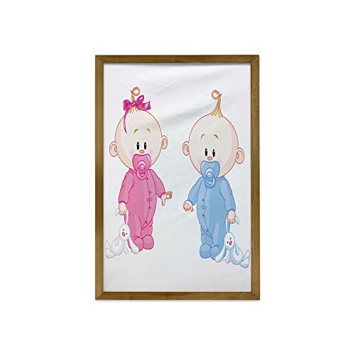 Pale Blue and Pink Peach