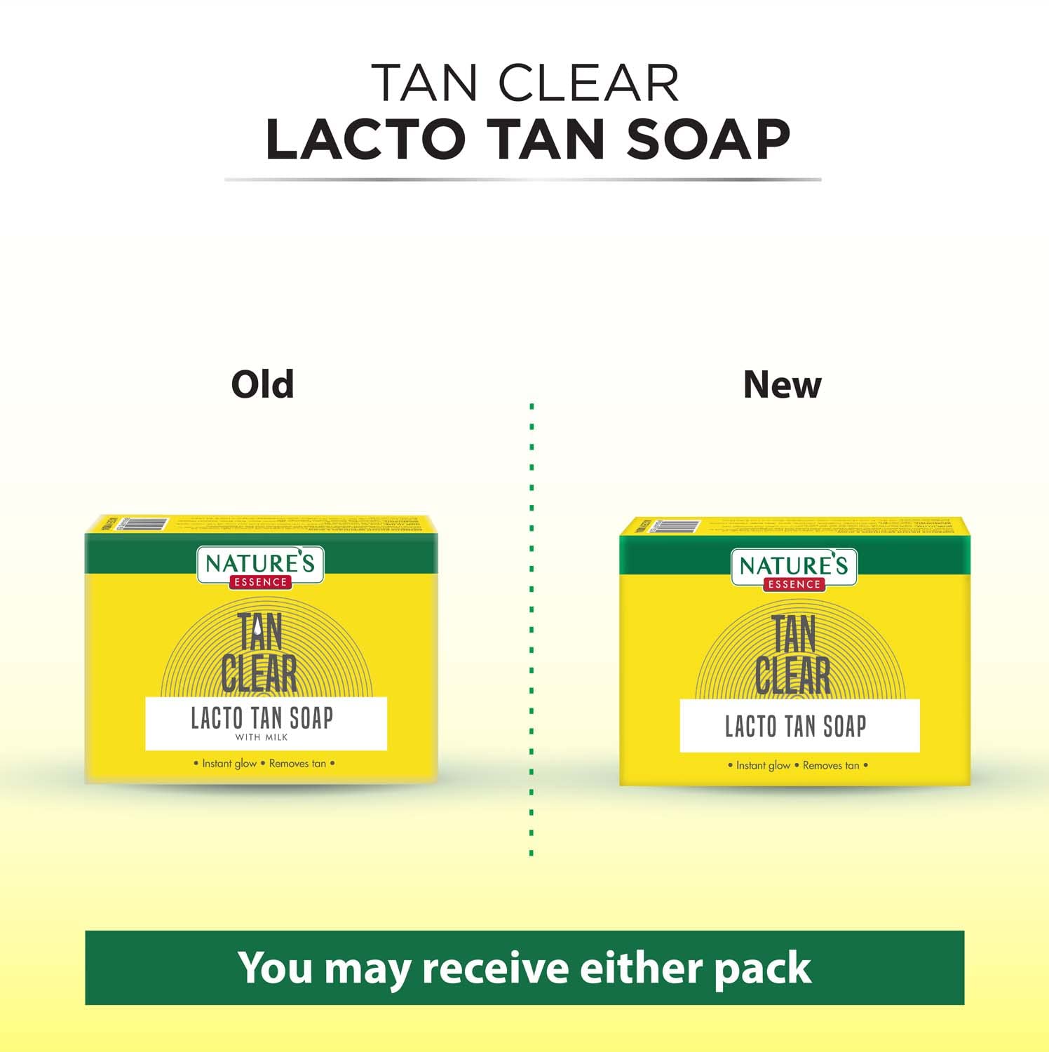 Nature's Essence Tan Clear Lacto Tan Soap - 75g Natural Skin Brightening Soap for Bath & Shower | Gentle Exfoliation & Even Skin Tone | Perfect for Daily Use & Glowing Complexion