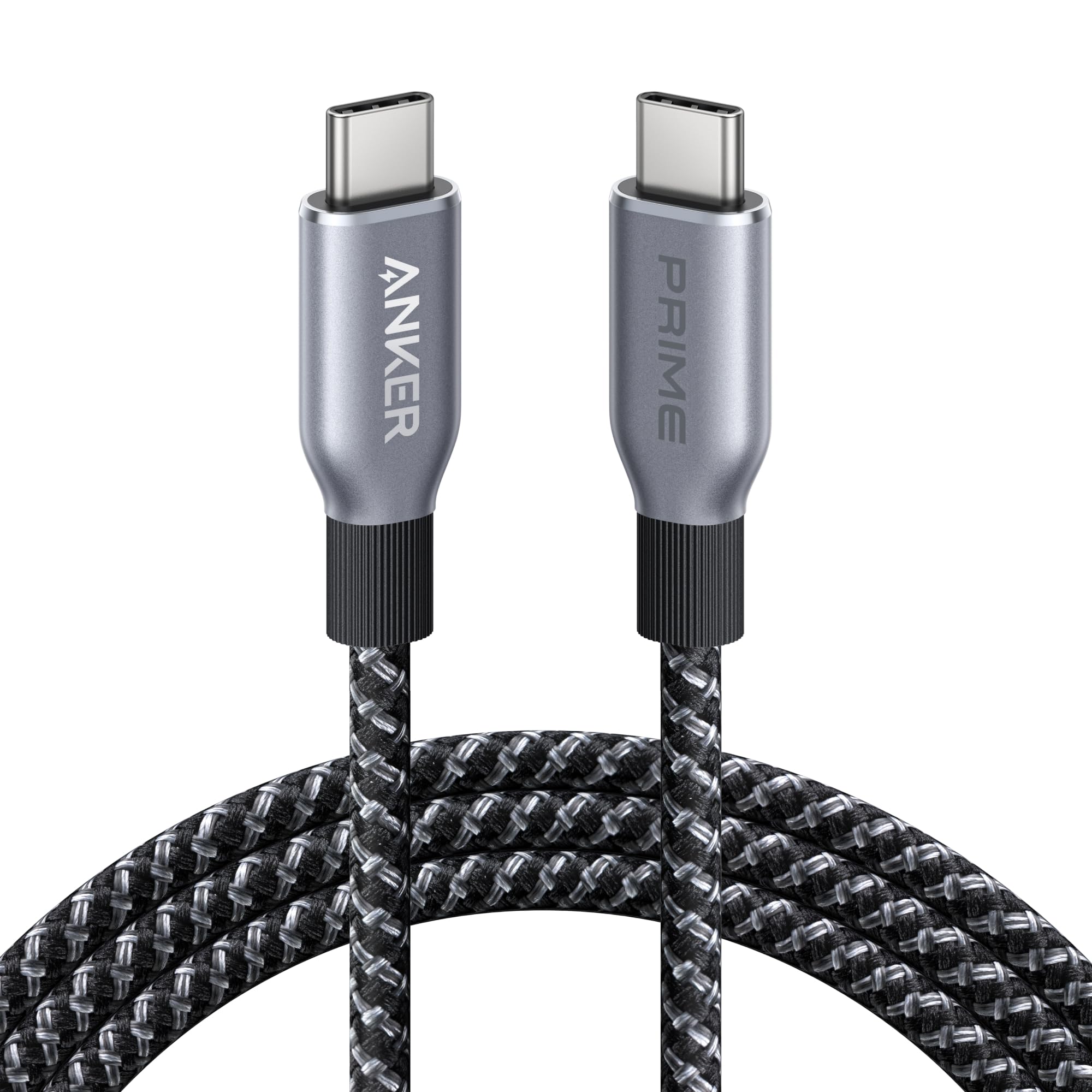 Anker Prime 240W USB C to USB C Cable 6FT - Fast Charging Type C Cable with Upcycled Braided Nylon & 100-Year Bend Durability - Compatible with iPhone 16 Series, MacBook, Galaxy S24 - Perfect for Home, Office and Travel Charging