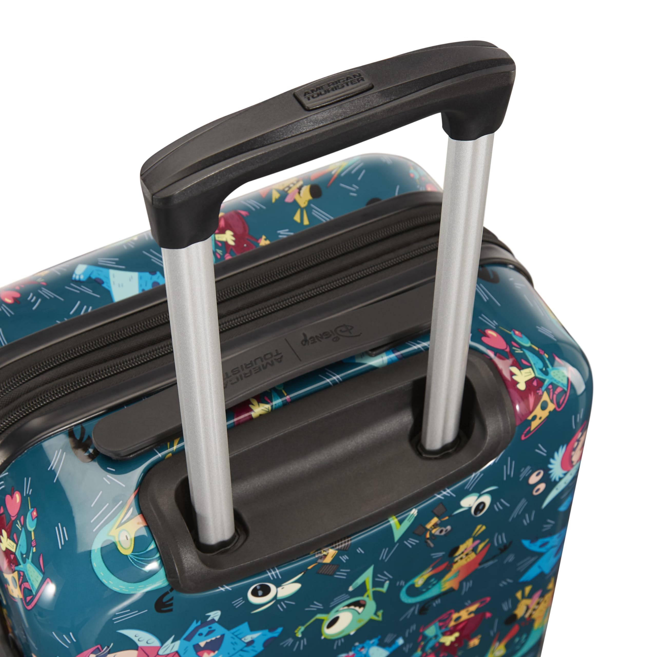 American Tourister Pixar Mashup Kids Carry-On Luggage - Expandable Hardside Suitcase with 360° Spinner Wheels for Travel, School Trips & Family Vacations
