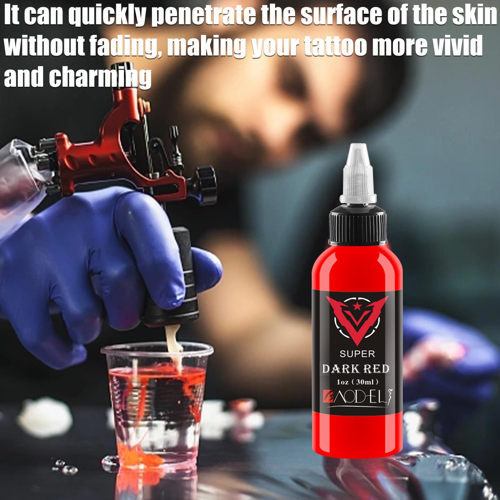 1oz Professional Tattoo Ink Set - Black & Red Tattoo Ink Kit (30ml/Bottle) for Tattoo Artists & Body Art - Perfect for Permanent Makeup, Sleeve Tattoos & Artistic Designs - High Quality Pigment Ink for Smooth Application & Vibrant Colors