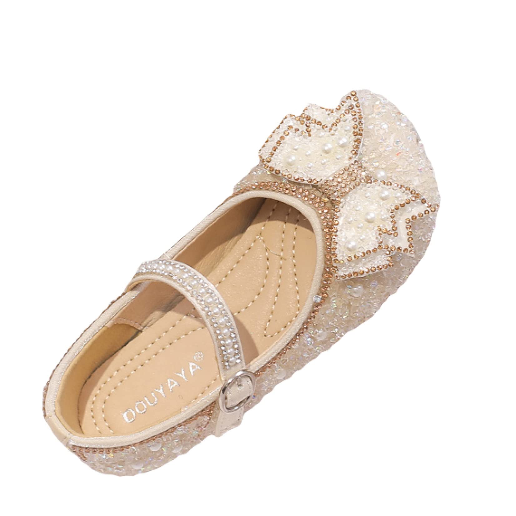 Sparkly Rhinestone Mary Jane Ballet Flats for Girls - Princess Party Shoes, Flower Girl Dress Shoes for Toddler/Little Kid/Big Kid - Perfect for Birthday Parties, Weddings & Special Occasions