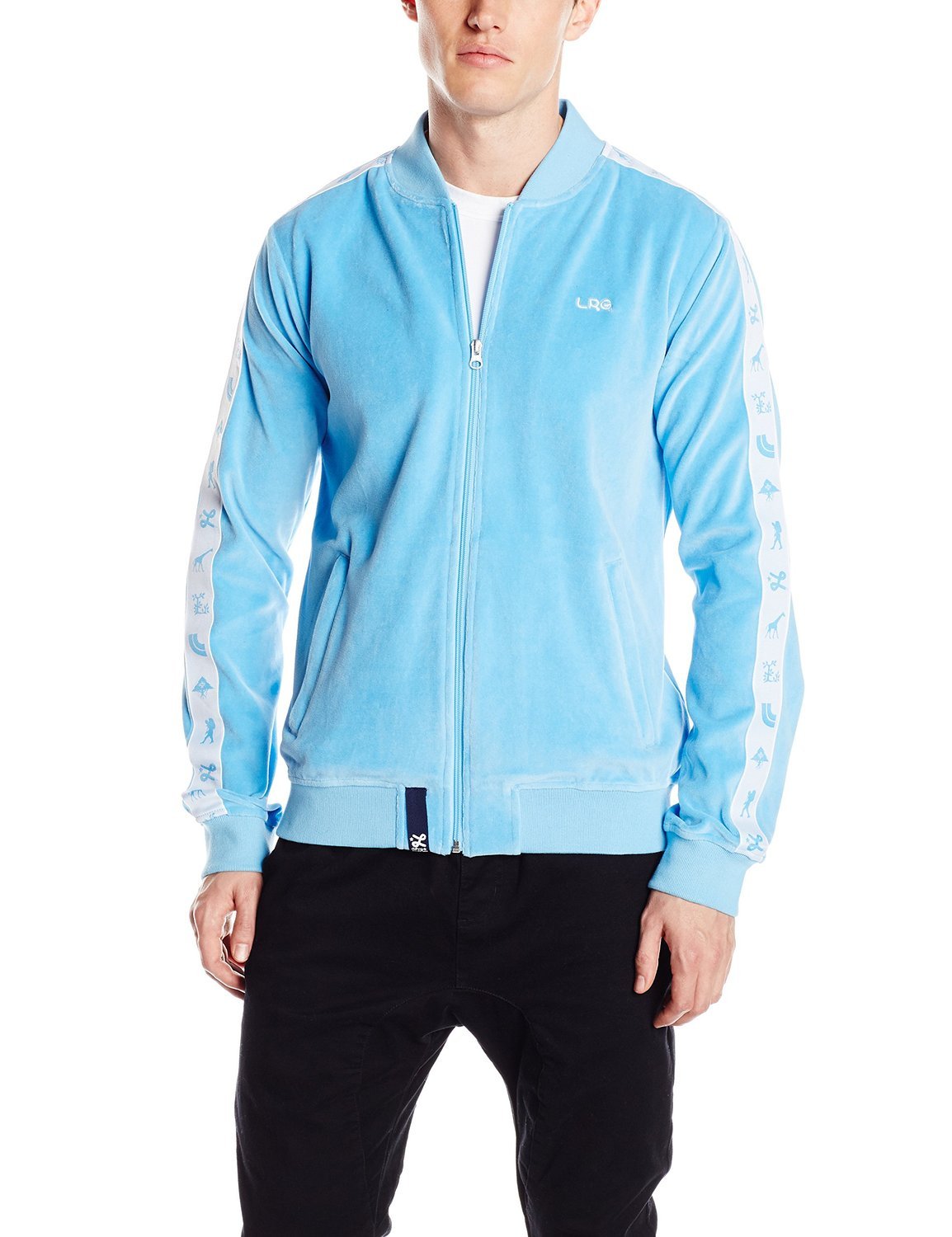 LRG Men's Og Icons Track Jacket - Vintage Athletic Style Hooded Zip-Up Sweatshirt for Streetwear, Gym & Casual Outfits