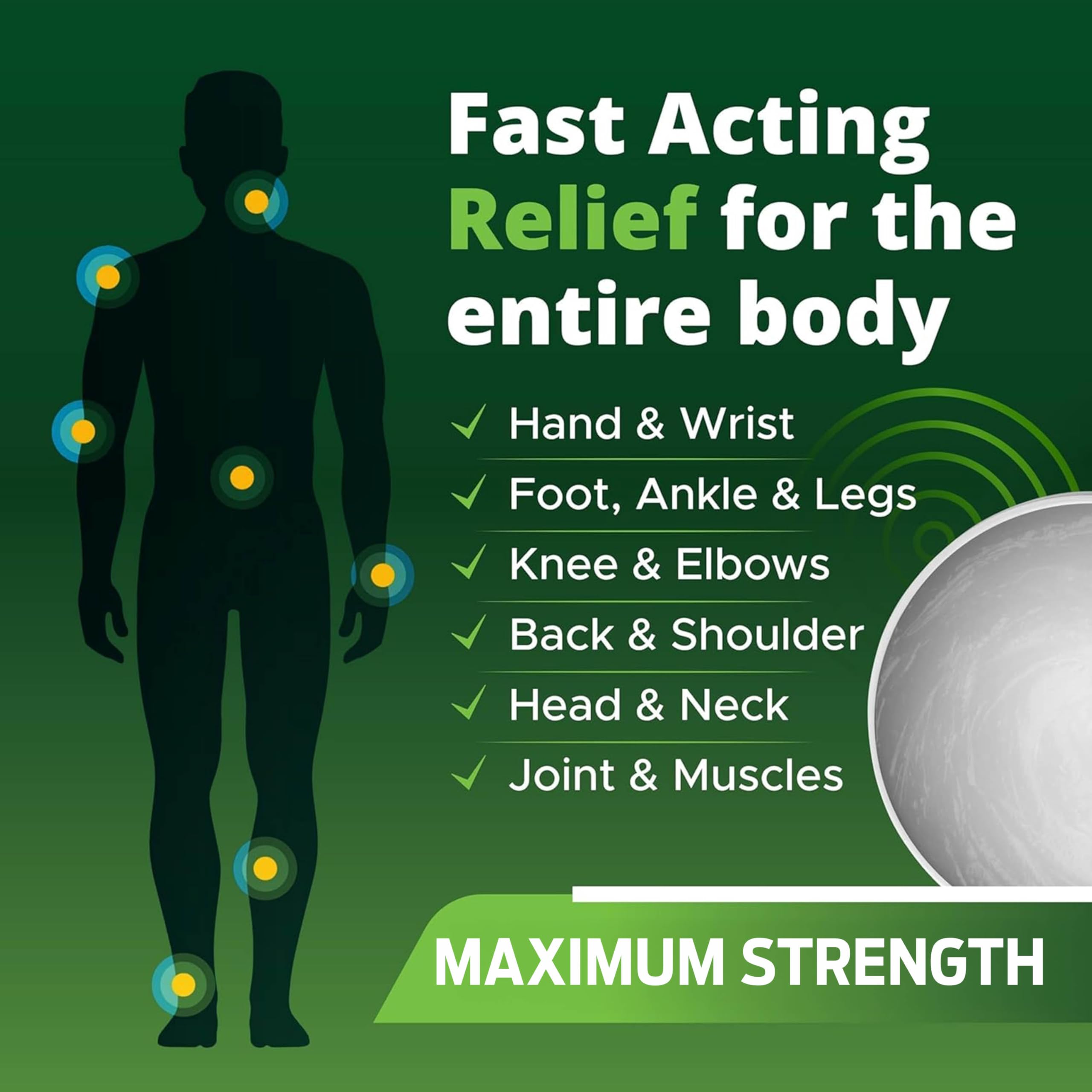 OWELL NATURALS Fast-Acting Arthritis Pain Relief Cream - Deep Penetrating Joint & Muscle Support for Back, Knee, Hands, Feet, Shoulders | Non-Greasy Formula with Natural Ingredients | 3.5 oz | Perfect for Active Lifestyles, Post-Workout Recovery & Daily Comfort