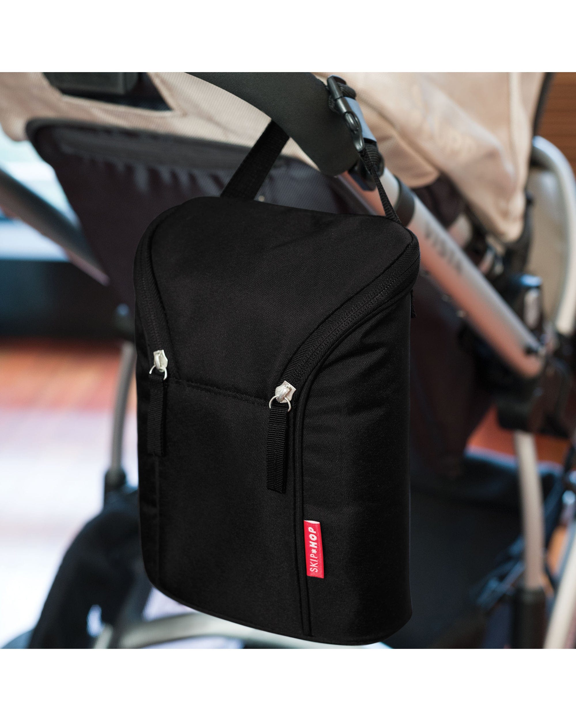 Skip Hop Grab & Go Double Bottle Bag - Insulated Baby Bottle Holder for Twins, Perfect for Daycare, Travel & On-the-Go Parents - BPA-Free & Leak-Proof Design