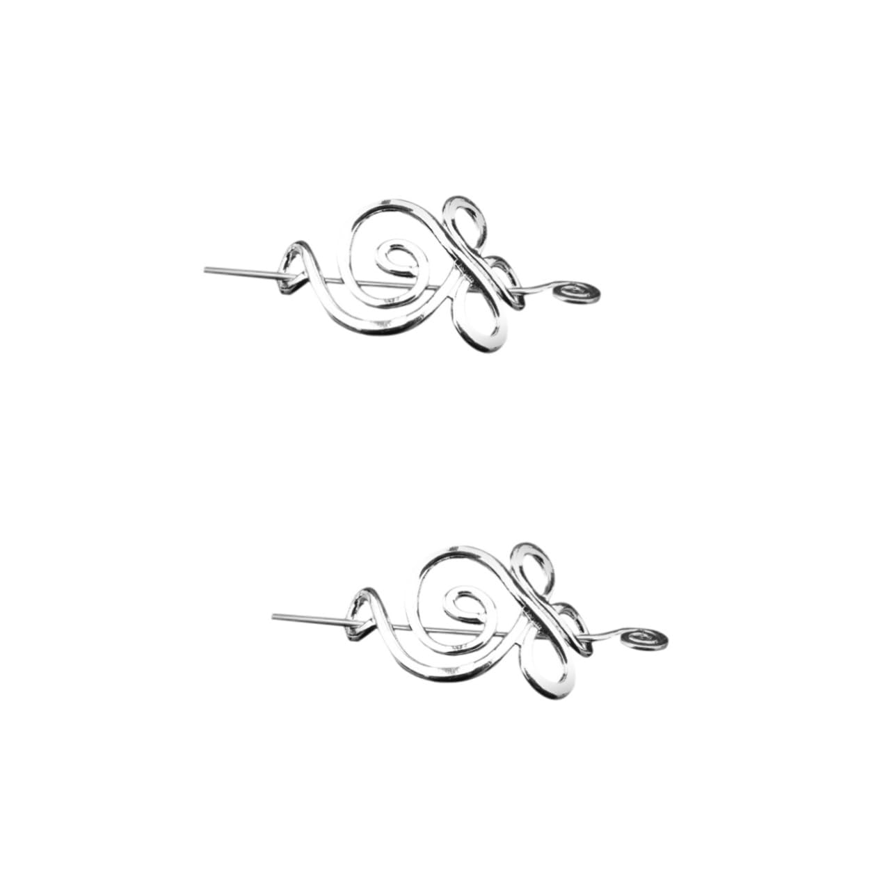POPETPOP 2-Pack Gold & Silver Metal Hair Bun Clips for Thin to Thick Hair - Celtic Knot Design Hair Pins with Sticks for Secure Hold - Perfect for Irish Dances, Weddings, and Everyday Hairstyles