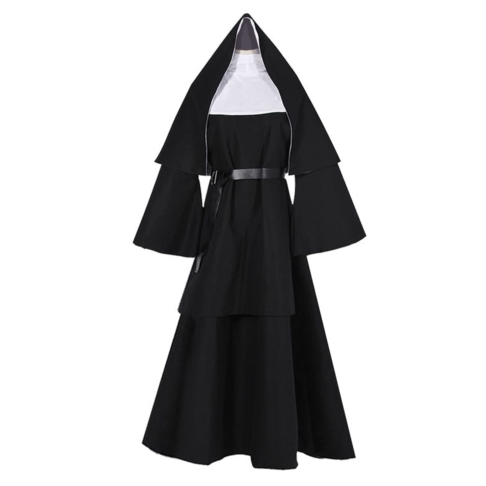 Nun Costume for Women - Halloween & Cosplay Outfit for Adults - Perfect for Halloween Parties, Themed Events & Religious Plays