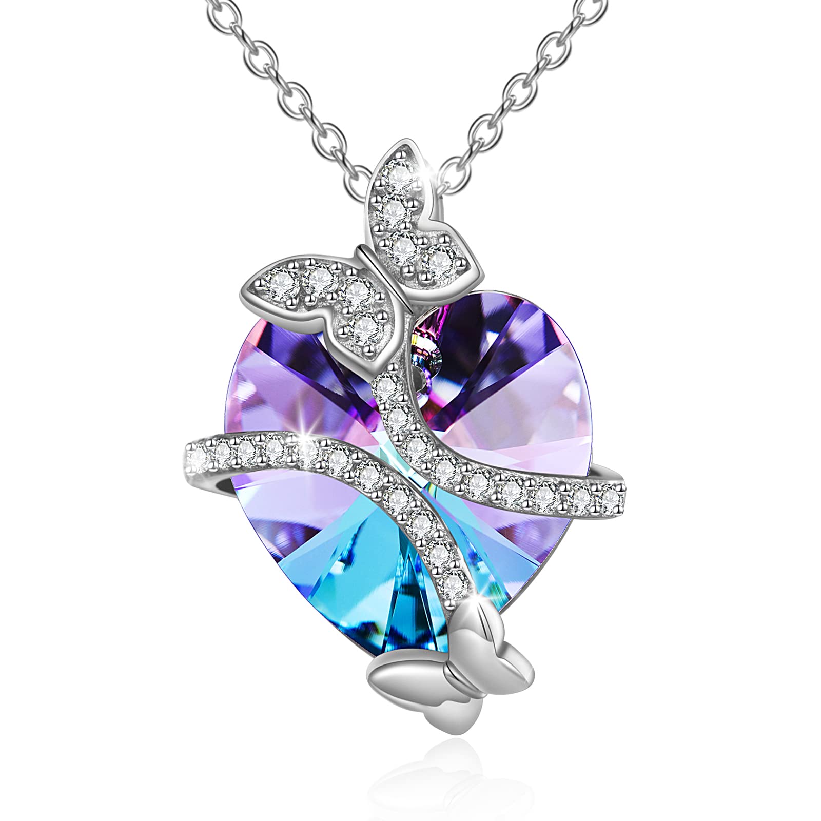 925 Sterling Silver Butterfly & Dragonfly Pendant Necklace for Women - Elegant Jewelry Gift for Mom, Wife, Girlfriend - Perfect for Christmas, Anniversary, Birthday, Valentine's Day & Graduation - Ideal for Everyday Wear, Special Occasions & Gift Giving