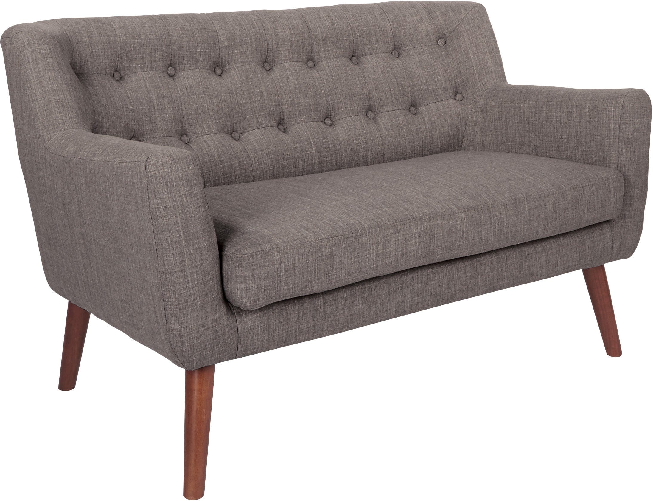 Office Star Mill Lane Loveseat [MLL52] - Compact 2-Seater Sofa for Small Spaces, Home Office & Waiting Rooms - Comfortable Upholstered Loveseat with Durable Fabric