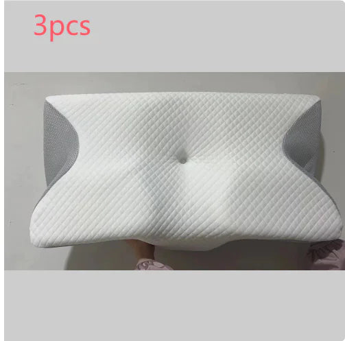 Orthopedic Memory Foam Pillow for Neck Pain Relief - Ergonomic Cervical Support Pillow with Cooling Gel - Perfect for Side, Back & Stomach Sleepers - Ideal for Home, Travel & Office Use