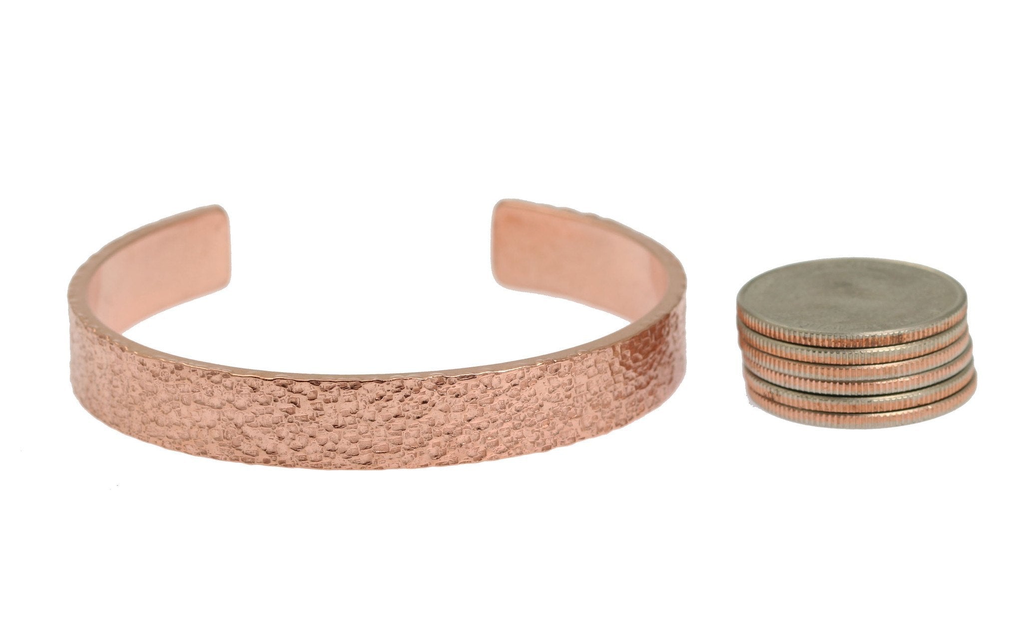 Men's Textured Copper Cuff Bracelet - 10mm Wide Handmade Bangle for Casual Wear & Gift Giving | Perfect for Everyday Style, Weddings & Special Occasions