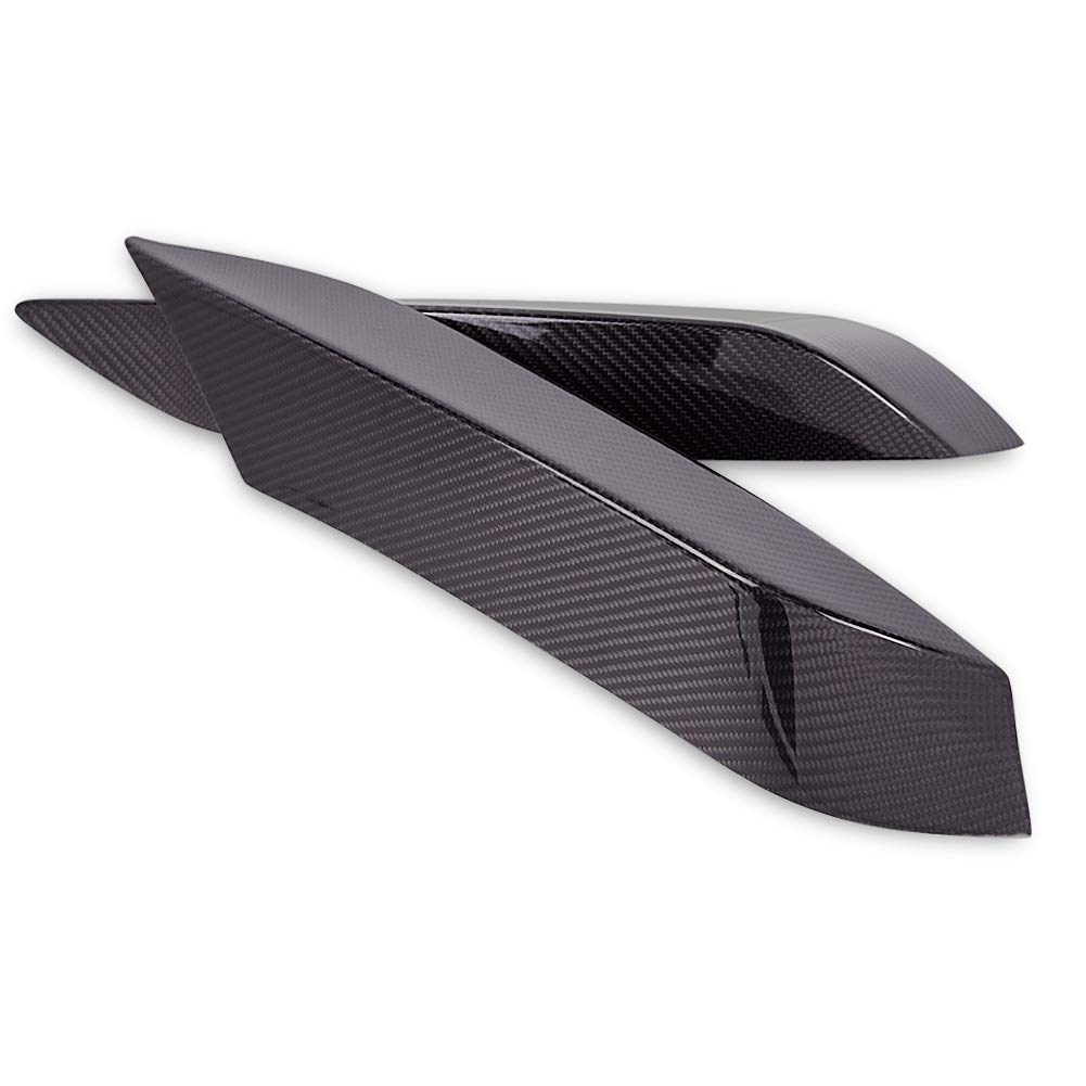 Runmade Black Real Carbon Fiber Front Bumper Air Vent Eyelid Cover for BMW F80 M3 F82/F83 M4 (2015-2020) | High-Performance Splitter | M-Power Style Upgrade | Track & Street Use