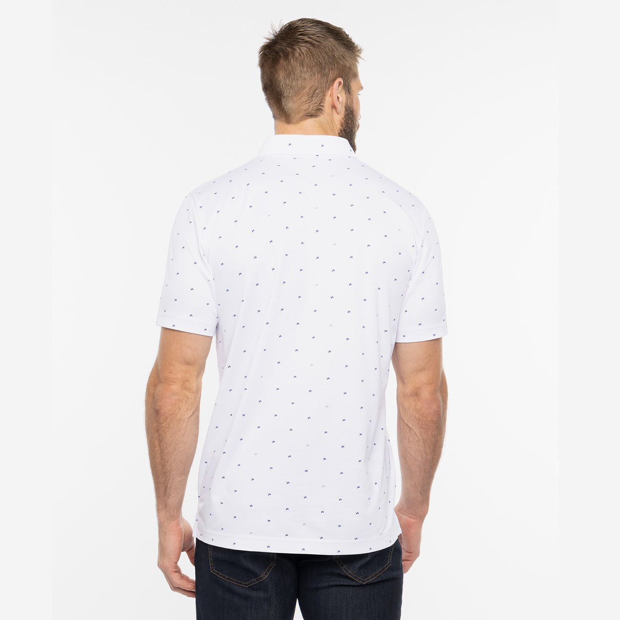 Bauer Travis Mathew On The Screws Polo Shirt for Men - White - Perfect for Golf, Casual Wear & Outdoor Activities