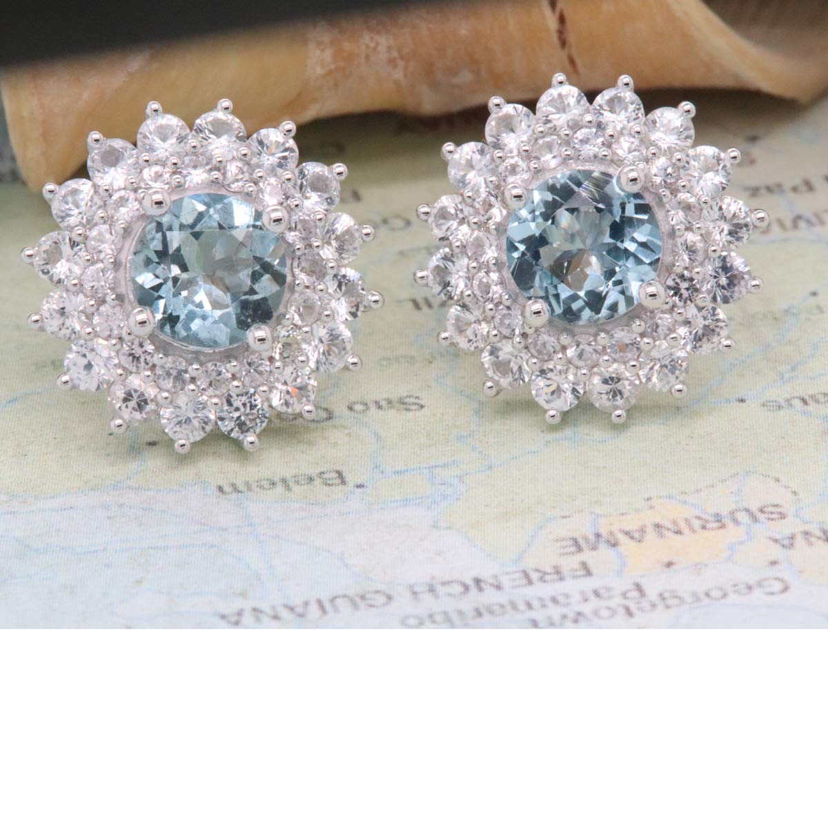 Dazzlingrock Collection Sterling Silver Halo Fashion Stud Earrings for Women | Elegant Jewelry for Parties, Weddings & Everyday Wear
