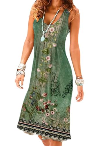 02 Flower Printed Green