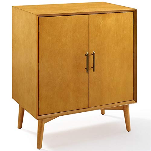 Crosley Furniture Landon Mid-Century Modern Bar Cabinet in Acorn Finish - Stylish Home Bar Storage for Living Room, Dining Room or Man Cave