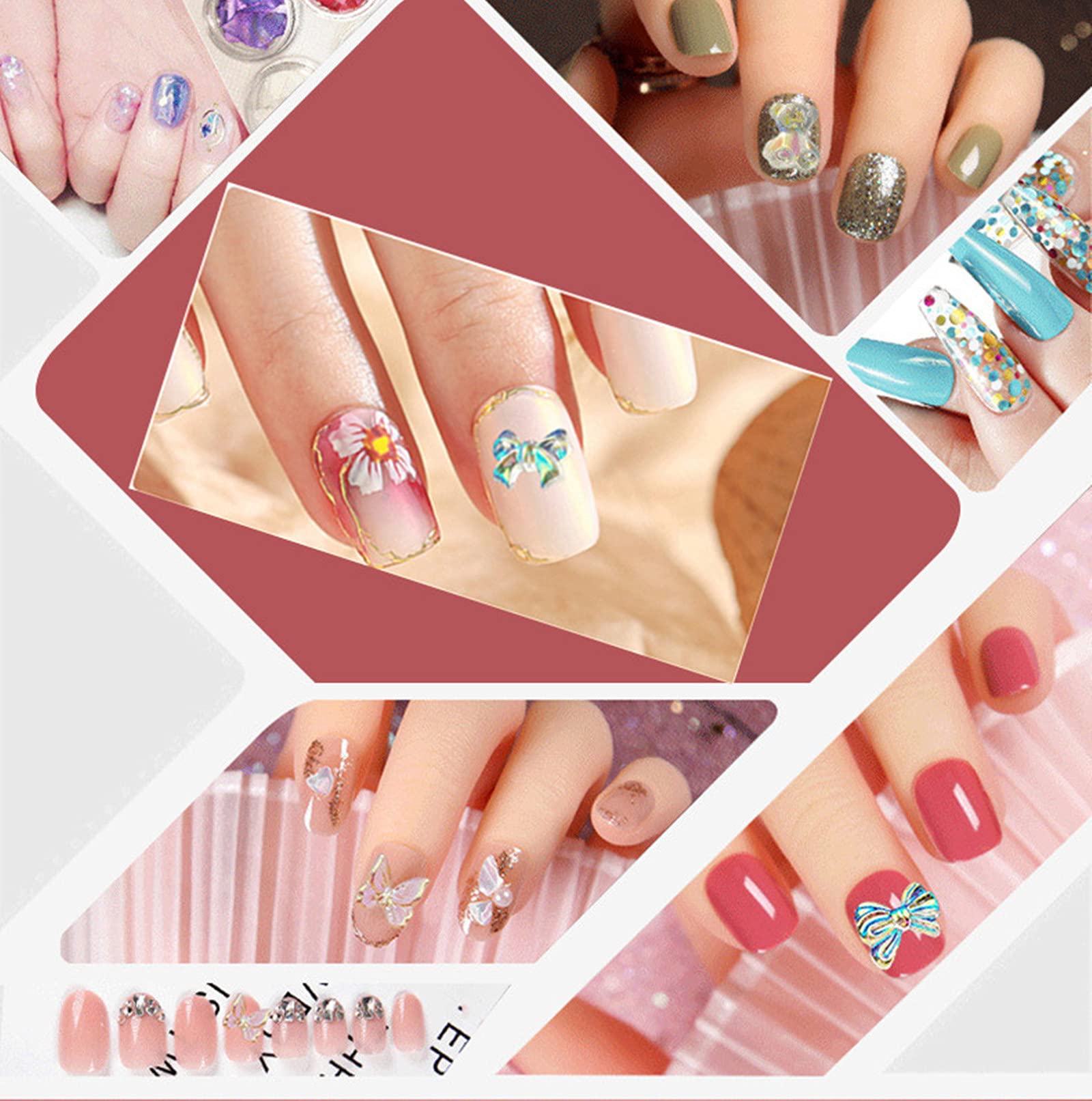 42 Pcs 3D Rhinestone Bow-Knot Nail Charms - DIY Nail Art Decorations for Women & Girls | Perfect for Manicures, Nail Extensions, Parties, Weddings & Special Occasions | Great for Home Nail Salon, Gift Giving & Professional Use | Enhance Your Nail Designs for Holidays, Prom, Bridal Showers & Everyday Glam