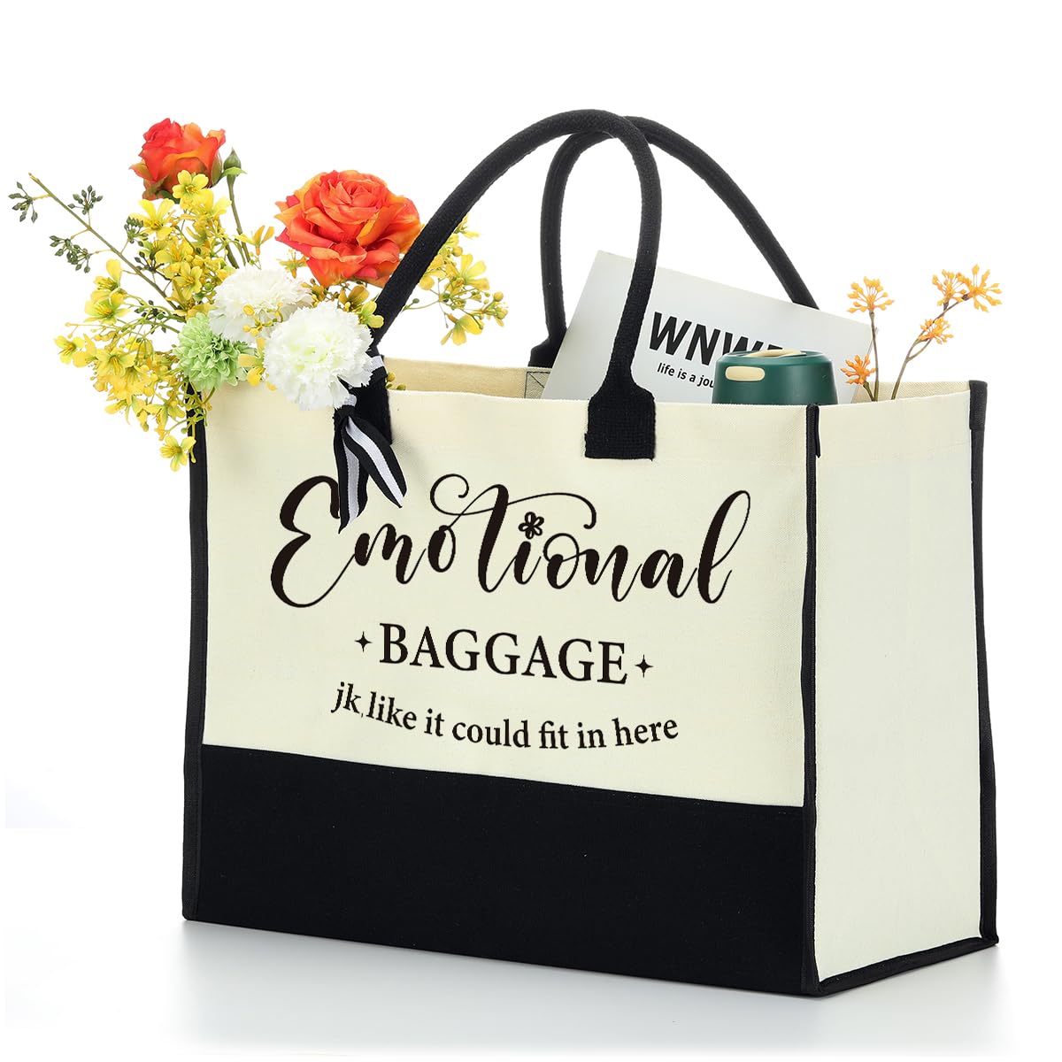 Waterproof Canvas Tote Bag for Women - Funny Beach Bag Gift for Girl, Dancer Lover - Perfect for Birthday, Travel & Shopping
