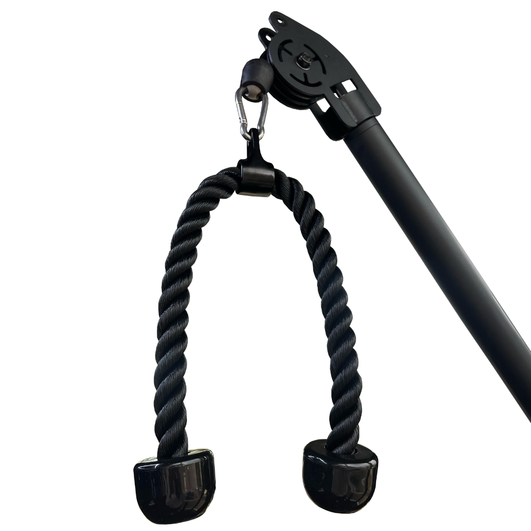 Premium Black Tricep Rope - Heavy Duty Gym Cable Attachment for Strength Training & Arm Workouts - Perfect for Home Gym & Commercial Fitness Equipment