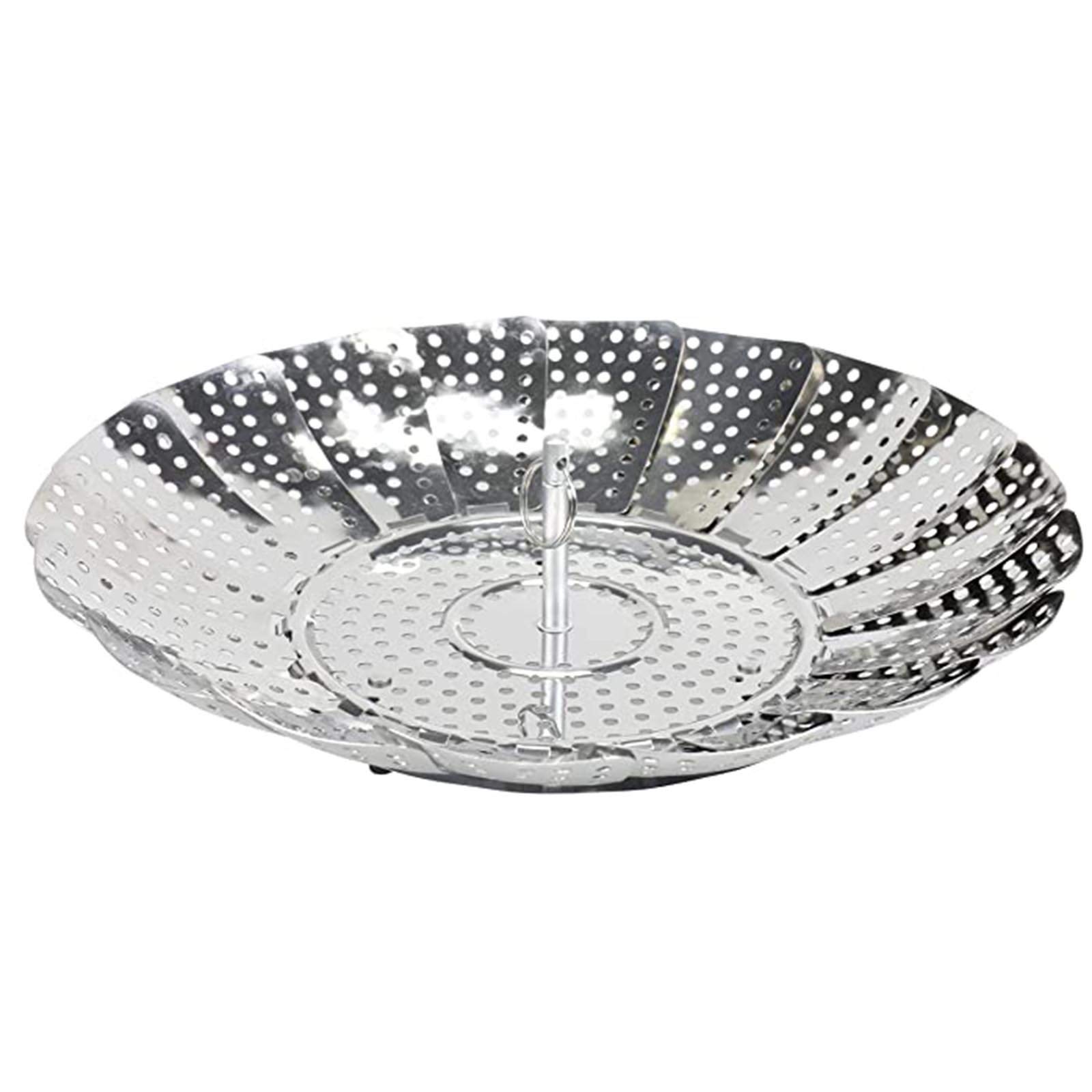 Stainless Steel Vegetable Steamer Basket - Classic Fit Kitchen Steamer Pot for Healthy Cooking | Perfect for Steaming Veggies, Dumplings & Seafood | Durable & Easy Clean for Home & Restaurant Use