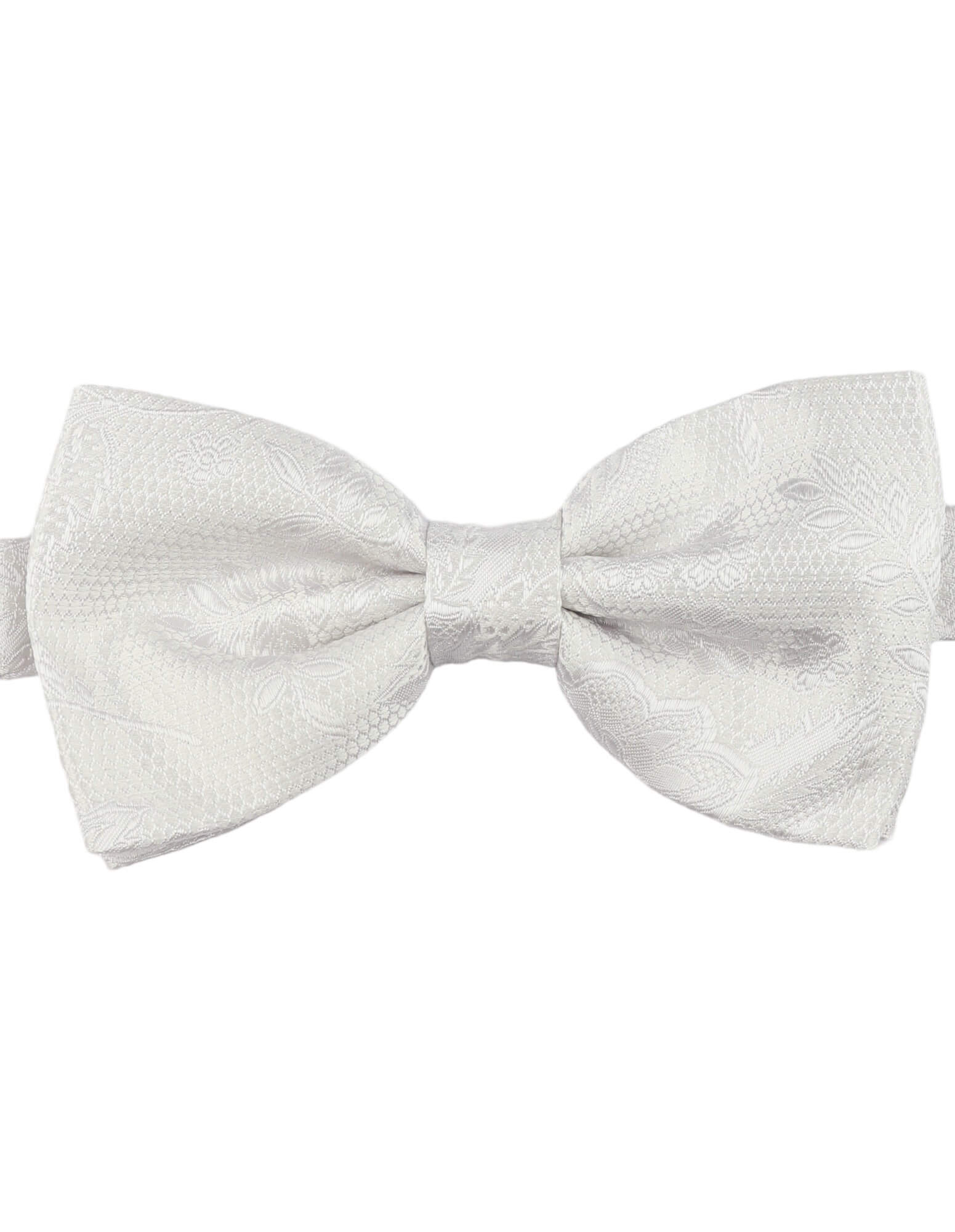 DÉCLIC Kontur White Bow Tie - Elegant Men's Necktie for Weddings, Parties & Formal Events