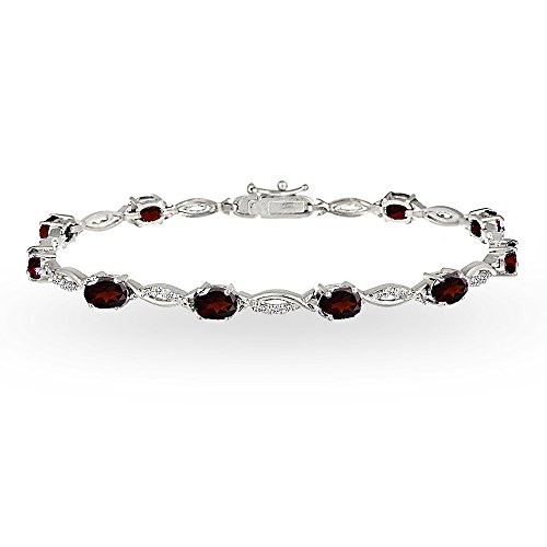Garnet - Sterling Silver