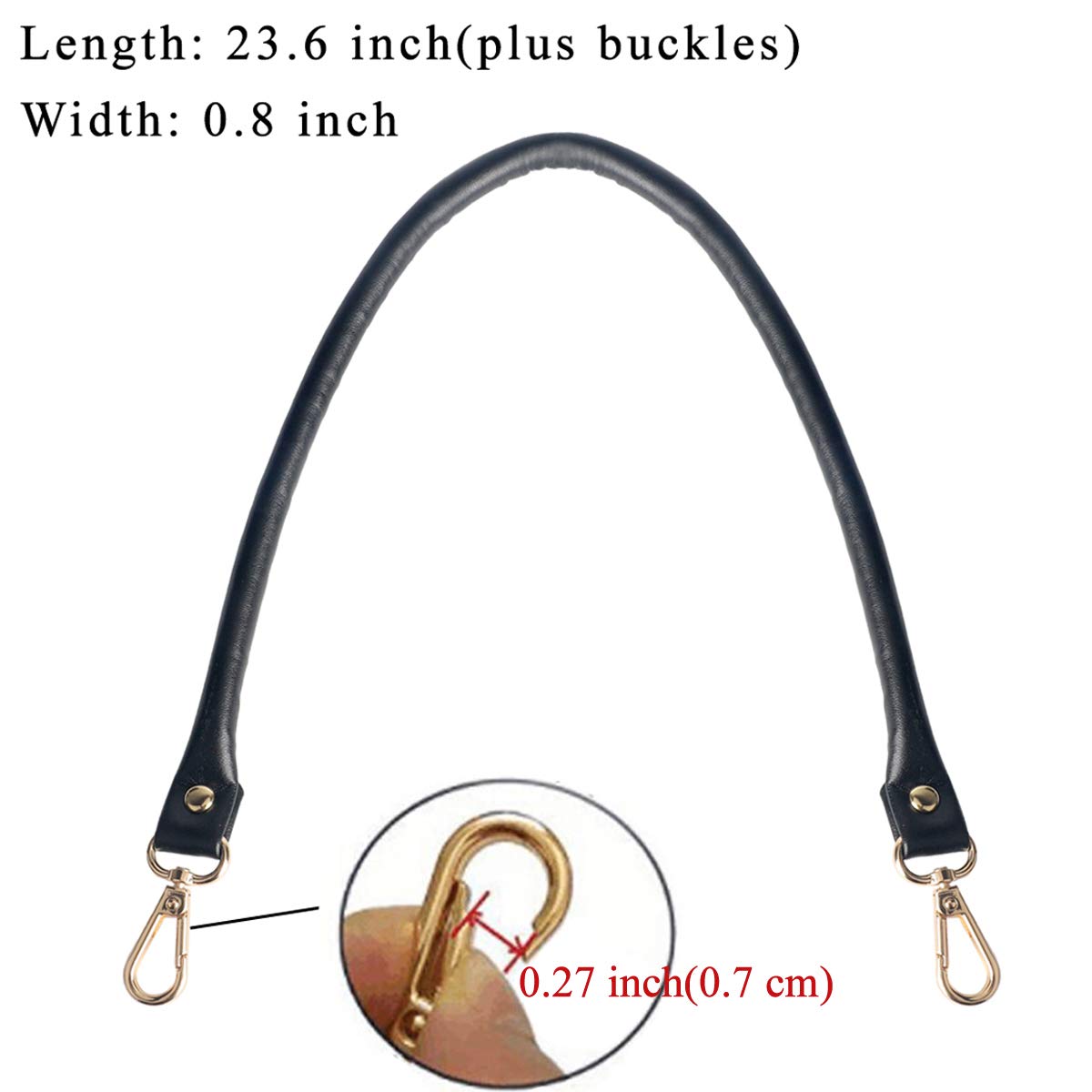 BEAULEGAN Leather Handbag Handle Replacement - 2 Pack, 60cm Long - Perfect for DIY Handbag Repair & Customization
